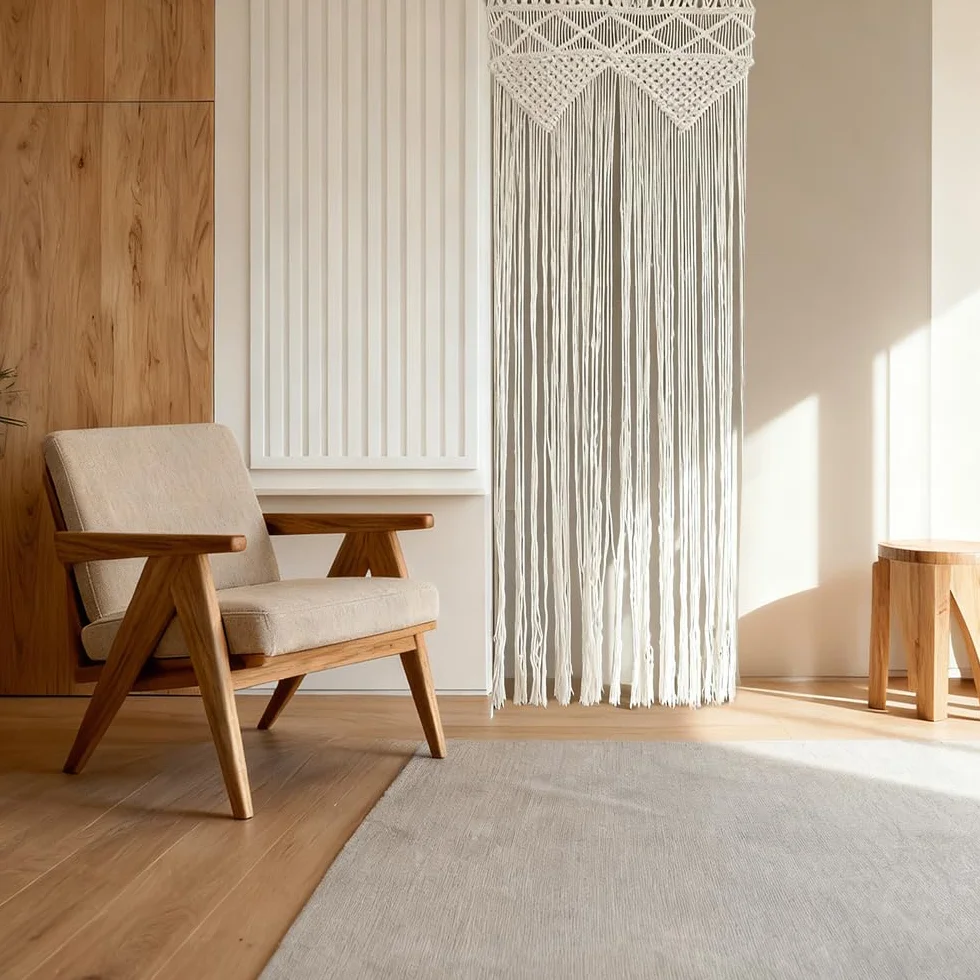 Mocrop Cortina de Macramé Bohemio, 72 x 190 cm, Cortina de Puerta, Tapiz de Punto a Mano, Separador de Ambientes, Decoración de Hogar, Boda y Restaurante
