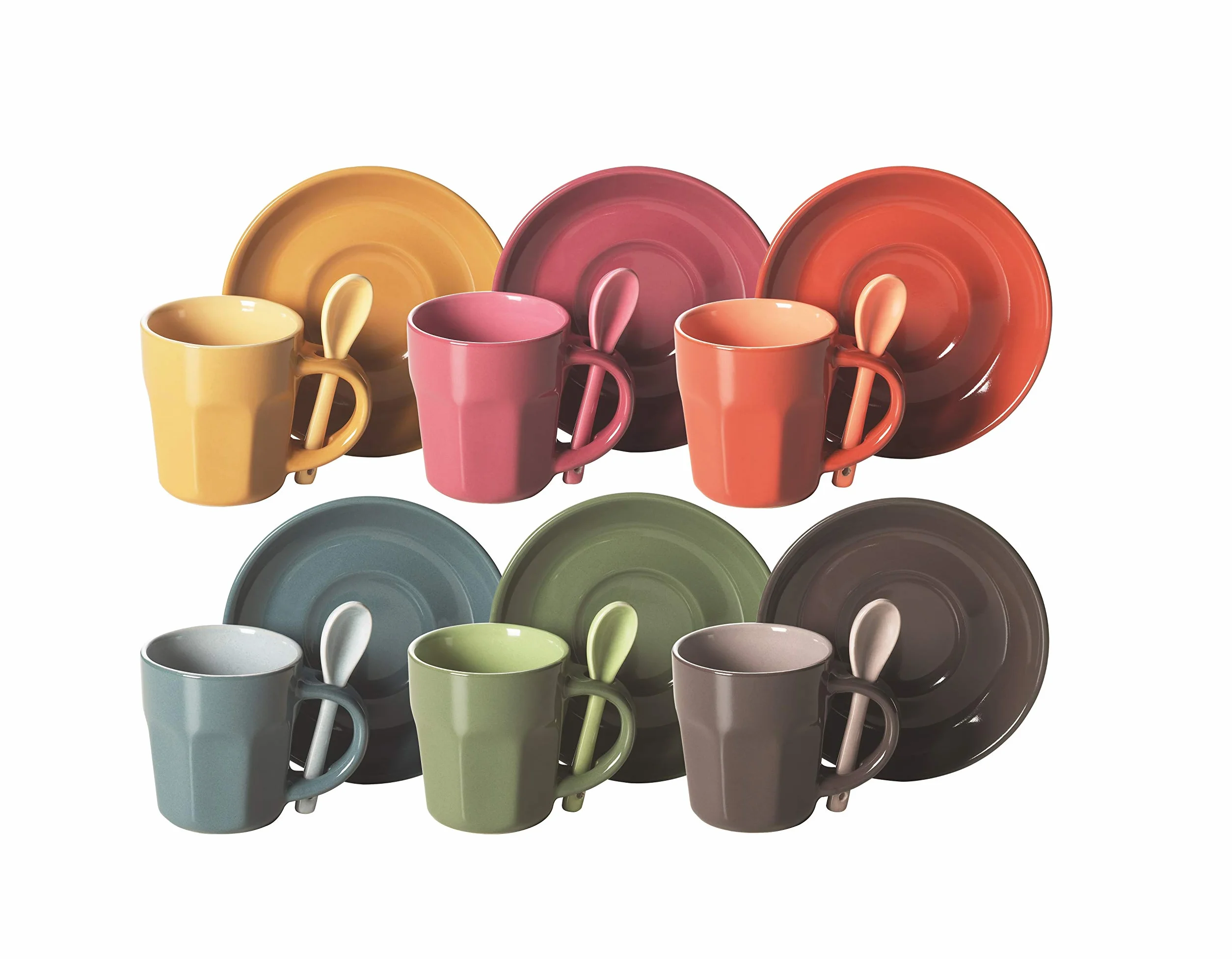 Soul Kitchen Taza De Café con Plato 6 Piezas Hug Multicolor