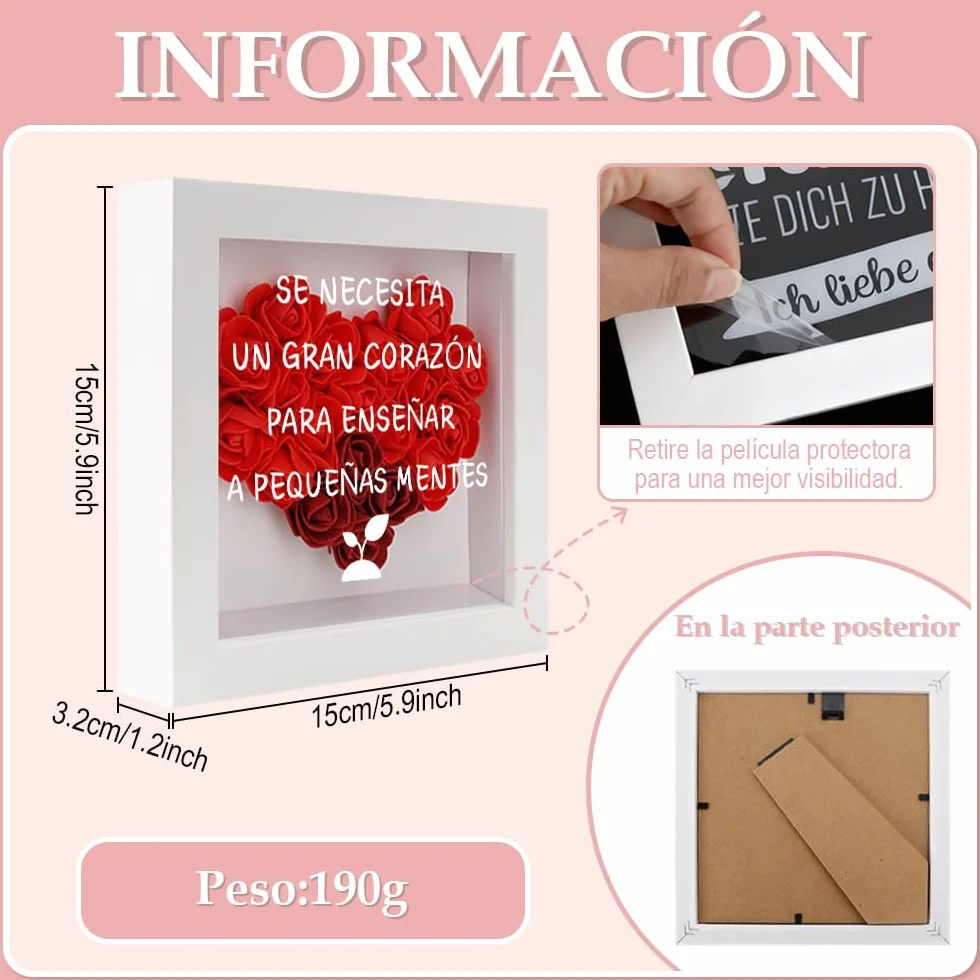 Regalo Para Profesora Rosa Eterna Marcos Regalos Emotivos Para Profesores Regalos Para Maestras De Infantil Regalo Profesora Infantil Primaria