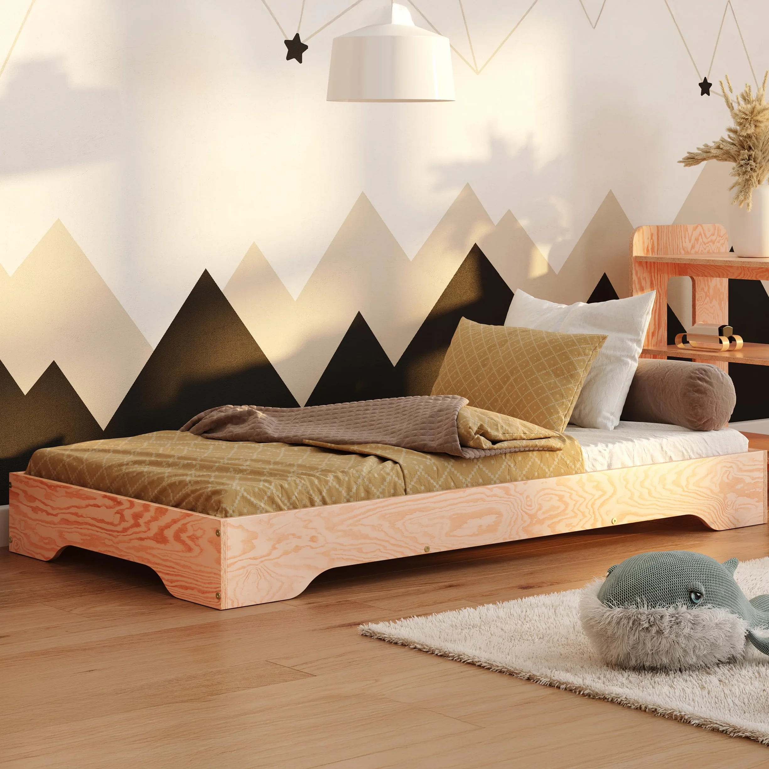 smartwood Cama Montessori 140x200 cm - Cama Infantil de Madera de Pino Certificada FSC con Somier de Listones - Capacidad de Carga 300 kg - para Niño y Niña - Montaje Sencillo - TILA 7