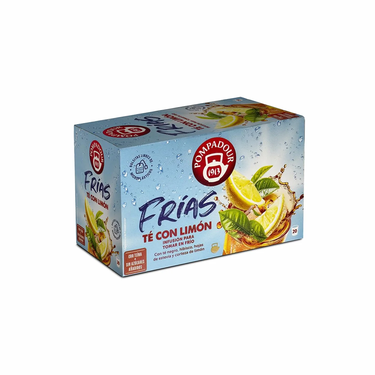 Pompadour Té con Limón sin Azúcares Añadidos 20 Bolsitas