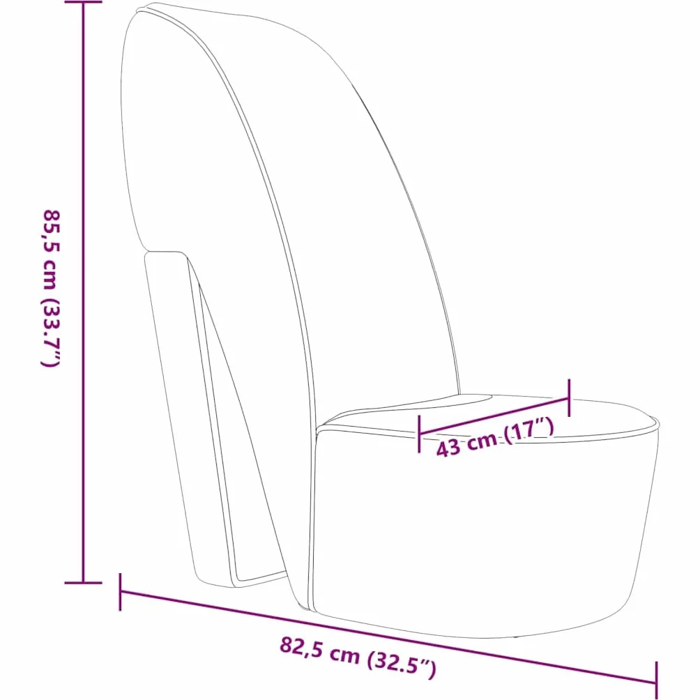 vidaXL Sillón Forma Zapato Tacón Cuero Sintético Mobiliario Decoración Estructura Robusta Duradera Elegante Tapizado Suave Cómodo Estabilidad Blanco