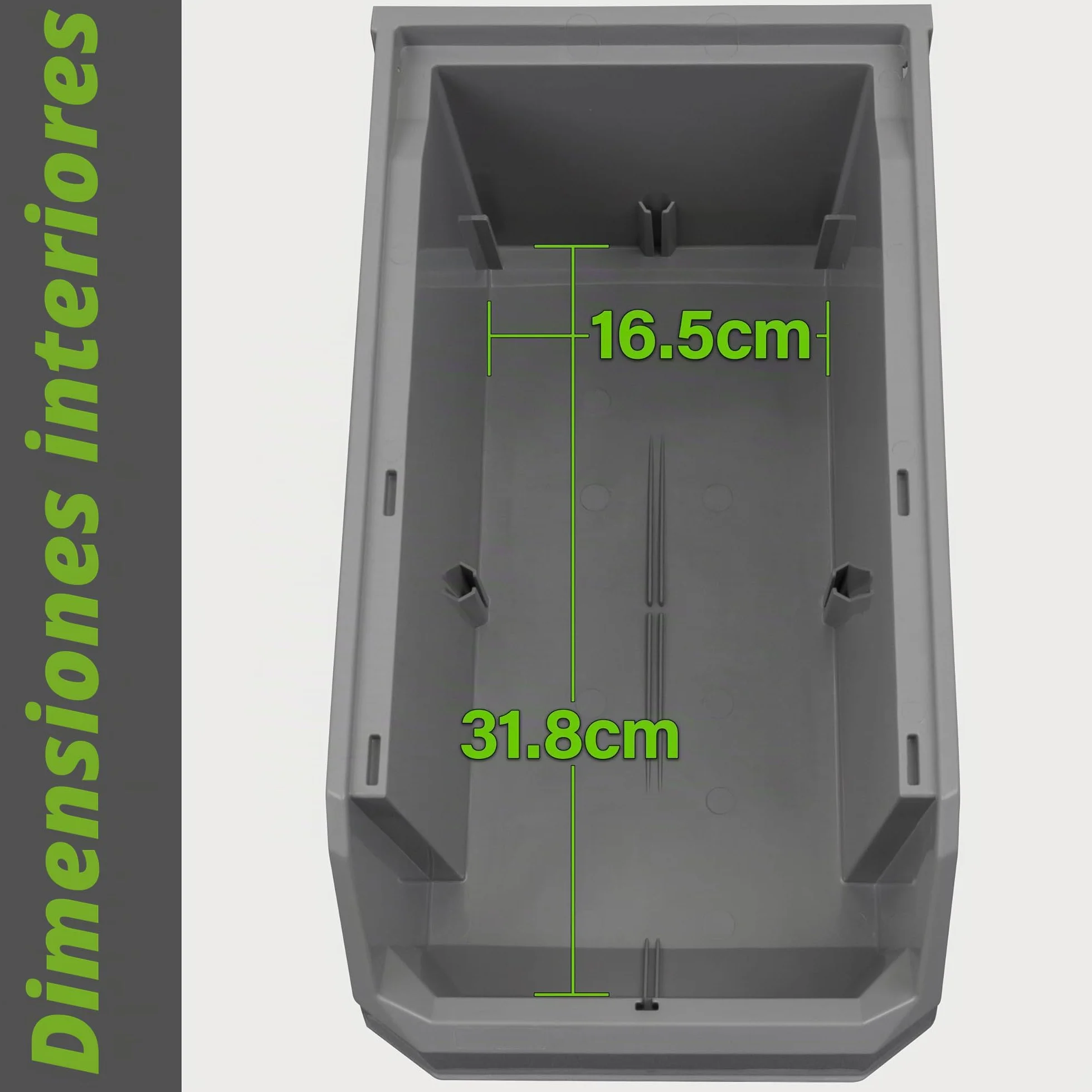 ReadySpace - Set de 6 contenedores de plástico para organización y almacenamiento, apilables, grandes, 37,6 x 20,3 x 17,8 cm, para armario, cocina, oficina, garaje o despensa, transparente