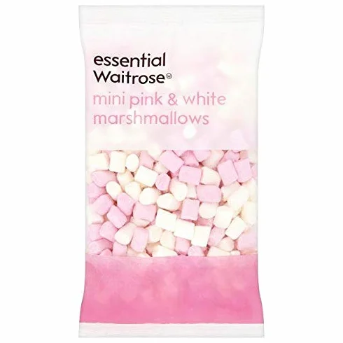 Waitrose Mini malvaviscos rosa y blanco 150g