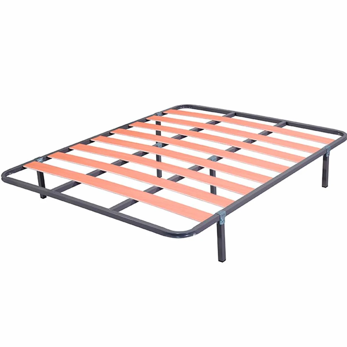 amuéblate Online - Cama Completa con Colchón Venus Reversible + Somier de Láminas Basic con 6 Patas Abrazadera, 150 x 190