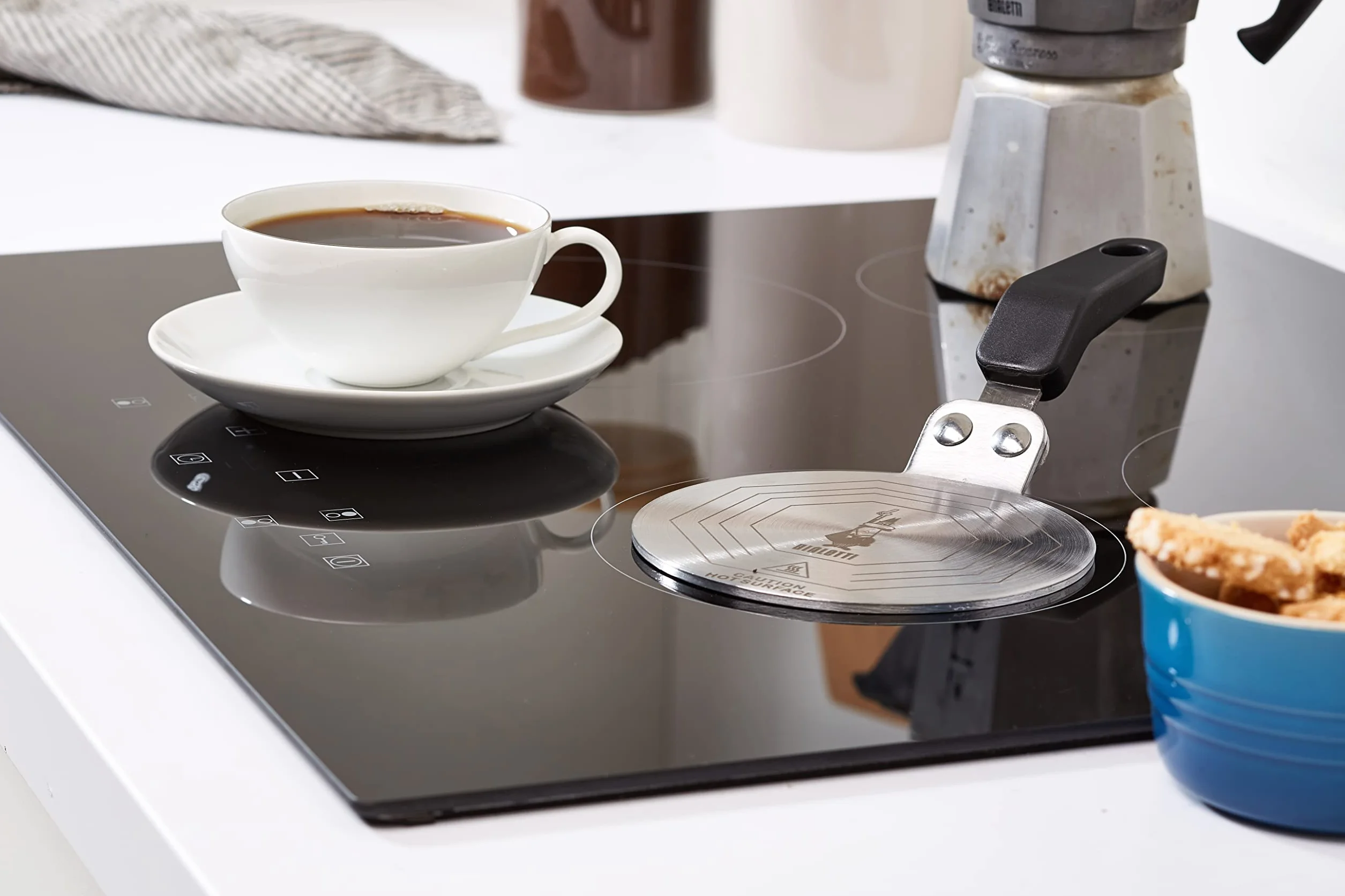 Bialetti Adaptador placa inducción acero negro 13 cm