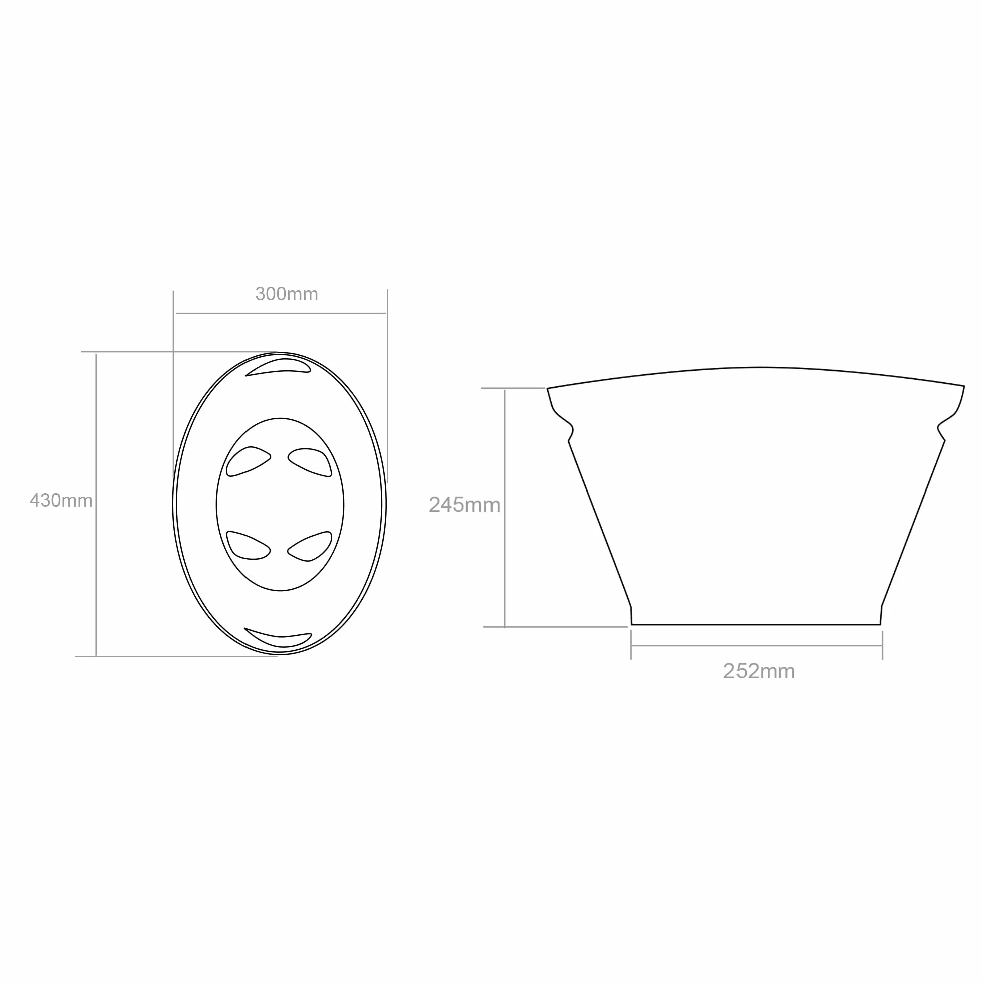 macfly Cubitera para Botellas 4/6 Enfriador Vino Cervezas Champán 43x30x24.5 cm