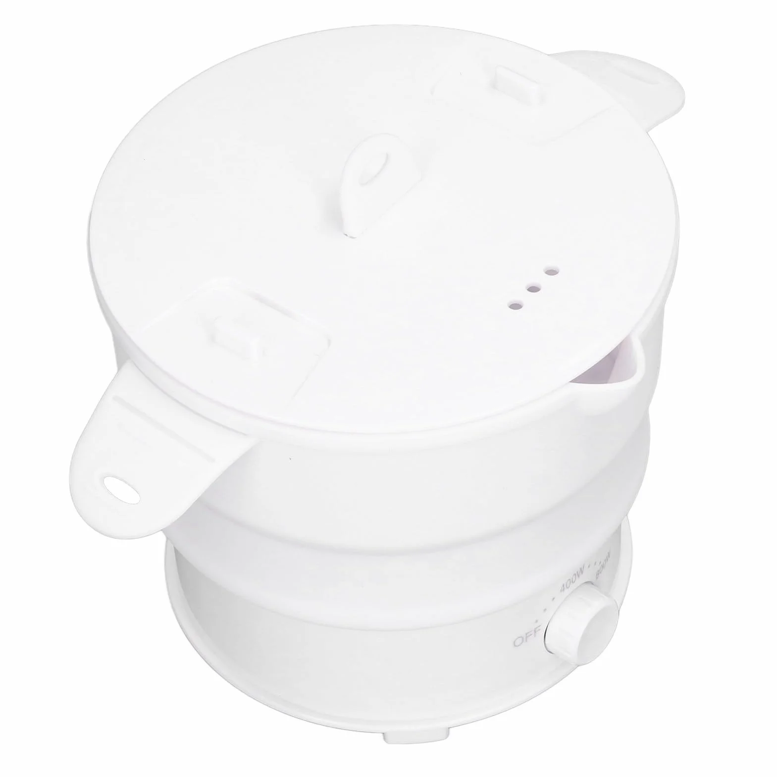 Olla Caliente Eléctrica 800W 1.2L Mini Plegable Portátil para Acampar, Oficina, Hotel
