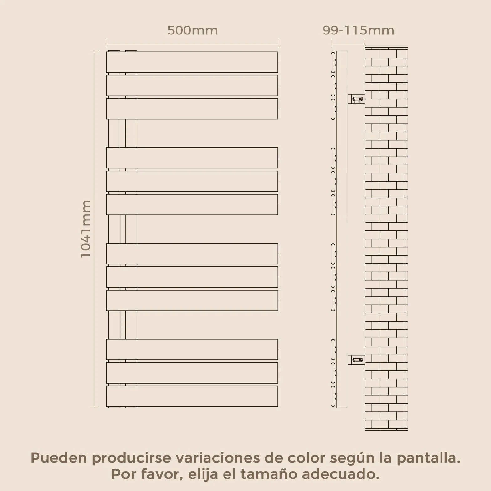 S'AFIELINA Radiador de diseño para baño, radiador toallero Agua calefaccion Antracita, Conexión Central,1041x500mm, radiador para baño, secador de Toallas, 555 vatios（Válvula no incluida）