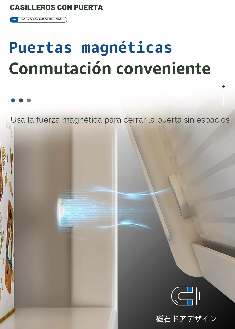 Armario de Cocina, Mueble Auxiliar De Cocina, 5 Niveles Aparador, con Orificio para Cables, con Ganchos Ruedas, Puerta Magnética, Color Blanco(66x36x164cm)