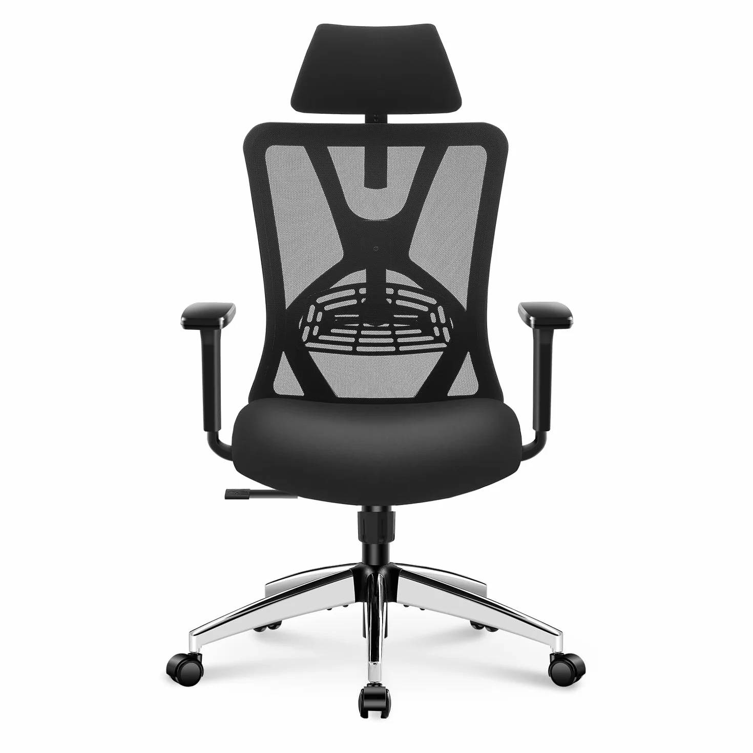 Ticova Silla de Oficina Ergonómica Respaldo Alto con Soporte Lumbar Ajustable Reposacabezas Reposabrazos 3D 130° Silla de Computadora Malla Mecedora