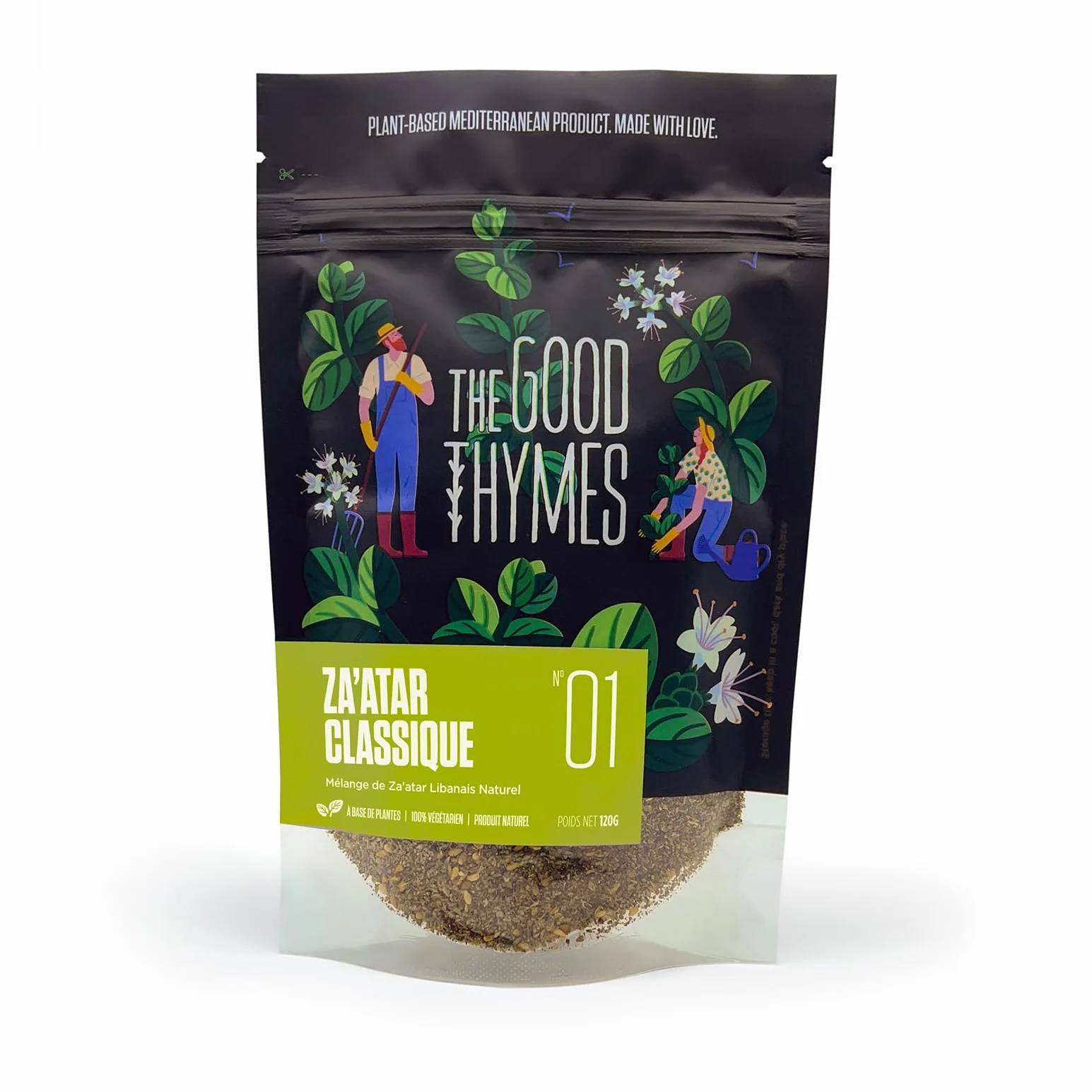 Verdadero Zaatar Premium Libanés 120g Mezcla Auténtica Superalimento Vegetal Rico en Antioxidantes