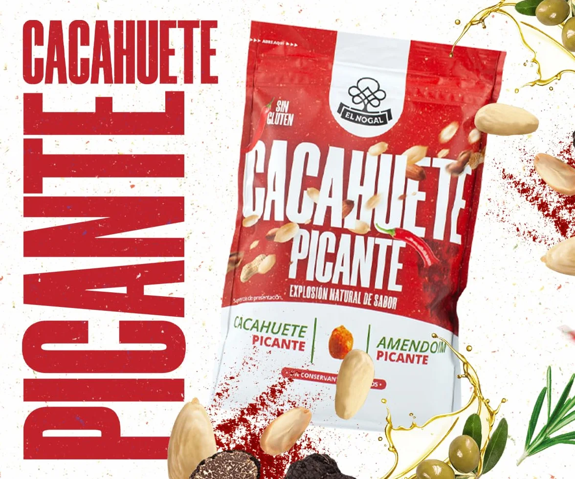 EL NOGAL Frutos Secos Cacahuete Repelado Picante Doypack 125 g