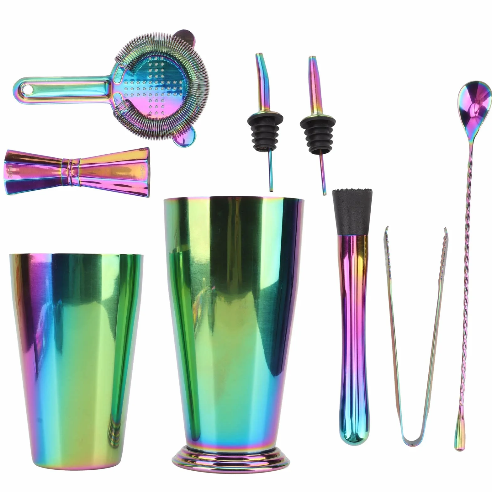Juego de coctelera, Kit de Barman, Acero Inoxidable 304 con preservación del Calor y Fondo ponderado, para Bar, Restaurante, Uso doméstico, 1 Juego