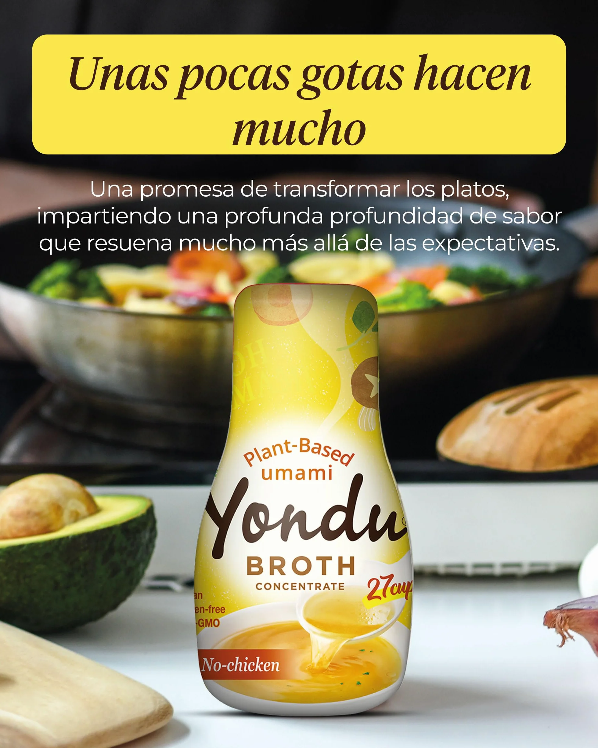 Yondu Concentrado de Caldo Original 275ml - Salsa Vegana Orgánica a Base de Plantas