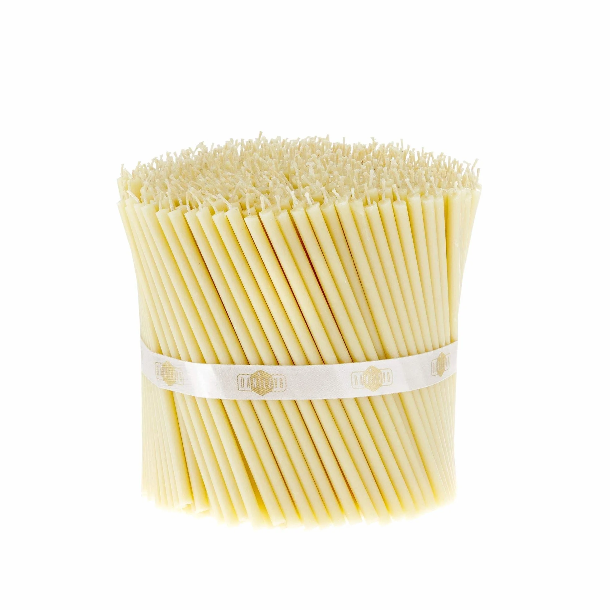 Danilovo Velas de cera de abeja blancas, 50 unidades, velas ortodoxas para oración, rituales, decoración de mesa de boda, no tóxicas, sin hollín, N140, altura: 15 cm, diámetro: 5 mm