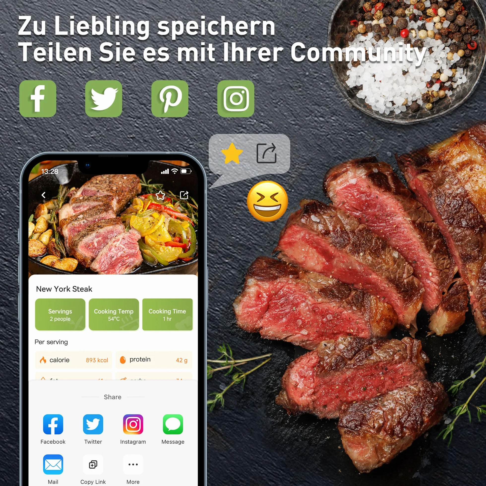 KitchenBoss Sous Vide Roner WIFI: Roner Cocina Baja Temperatura,Inmersión a Prueba de Agua IPX7 Circuladores Control de APP y Temperatura de Precisión TFT táctil Muy tranquilo 40℃-90℃ 1100W