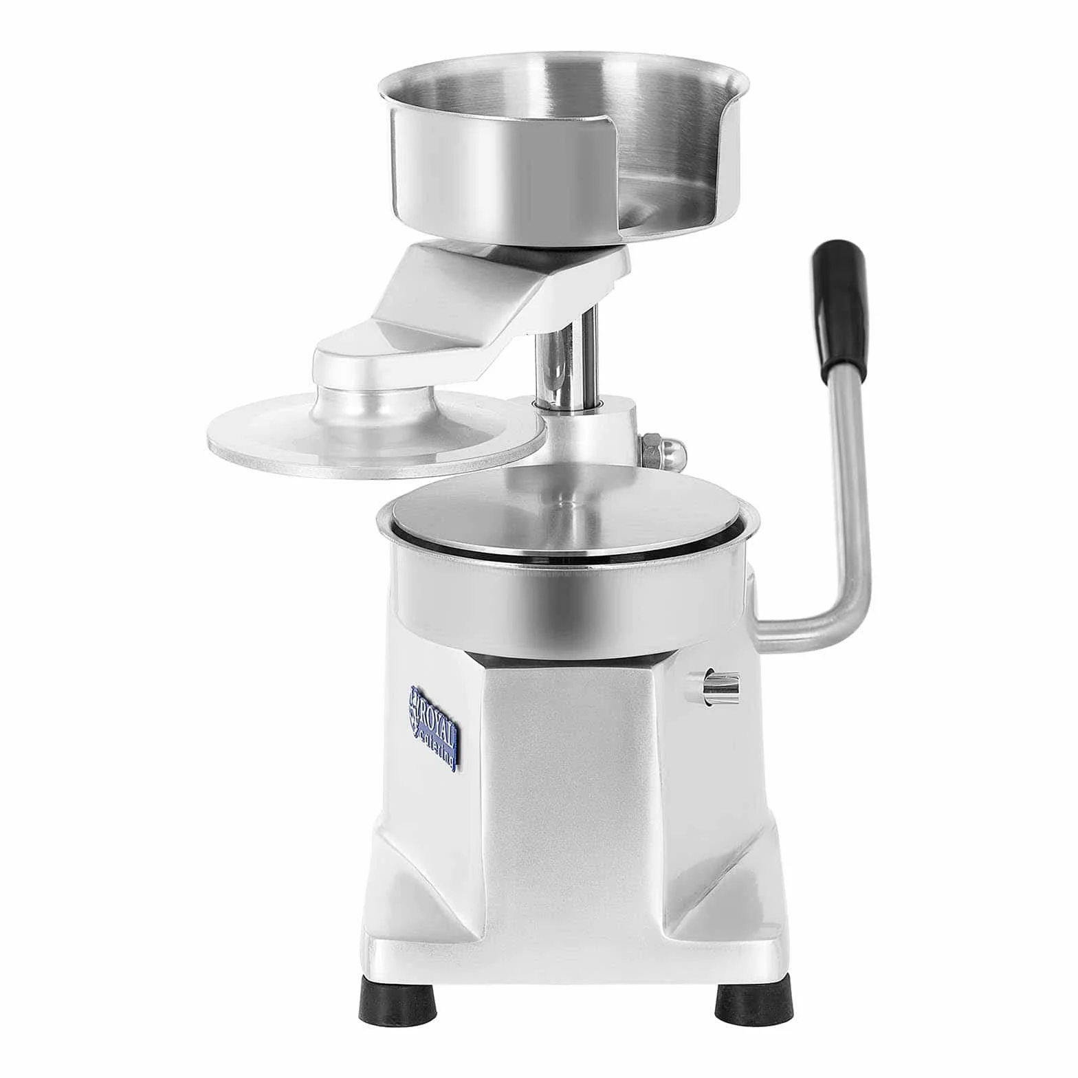 Royal Catering Prensa para Hamburguesas Prensadora Manual RCHM-130 (Incluye 500 Discos de Papel, Acero Inoxidable y Aluminio anodizado, para Hamburguesas de Ø 13 cm)
