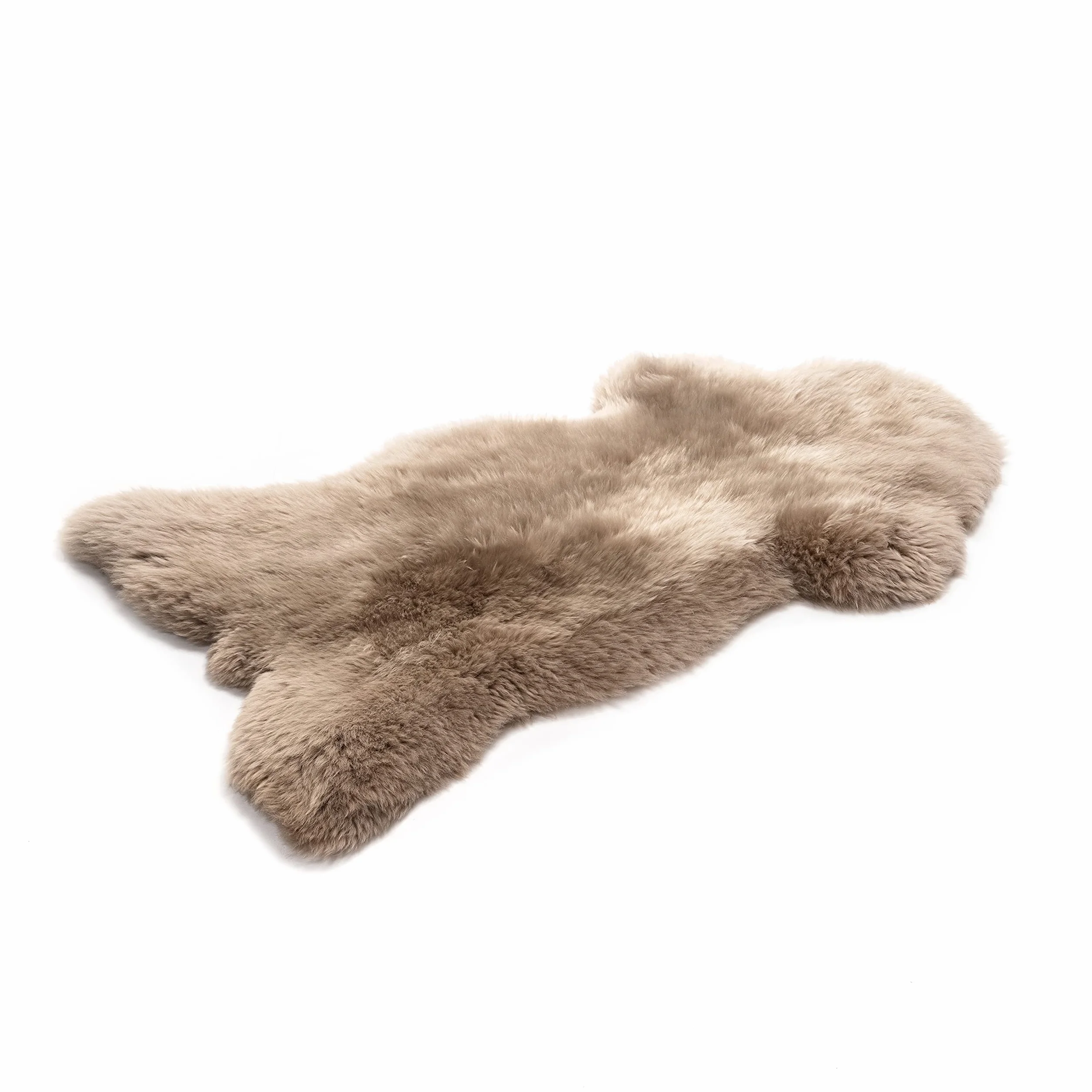 Piel de cordero, Alfombra Suelo, Piel de oveja, inodoro, suave y esponjosa, varios tamaños, calidad natural, ideal como colcha, base en el cochecito (beige, 120 x 130 cm)