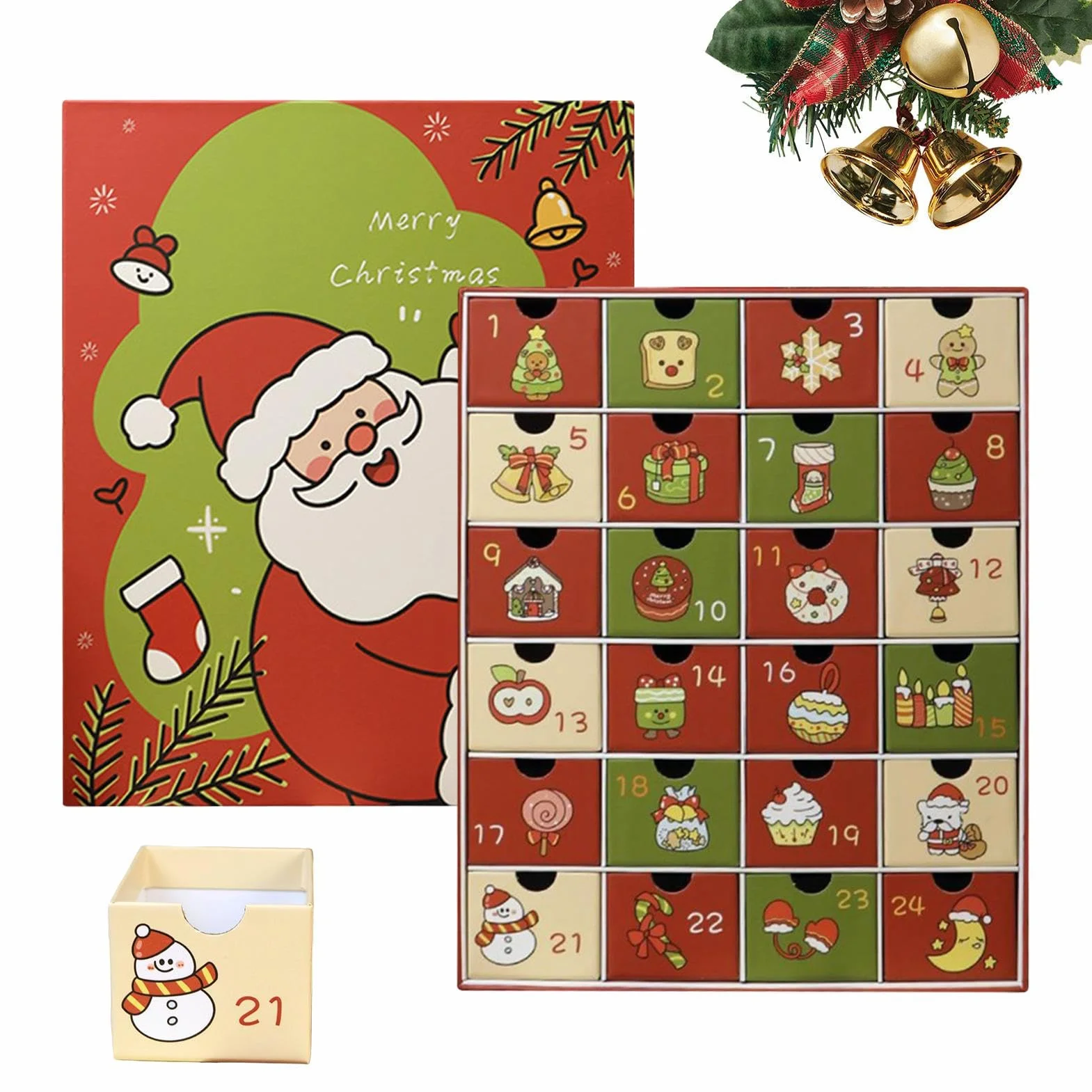 Calendario De Adviento Vacío Reutilizable Para 2025 Con 24 Casillas Para | Estuche Artesanal Decoración Hogar Estante Alfeizar Adultos Niños Festival Y Halloween