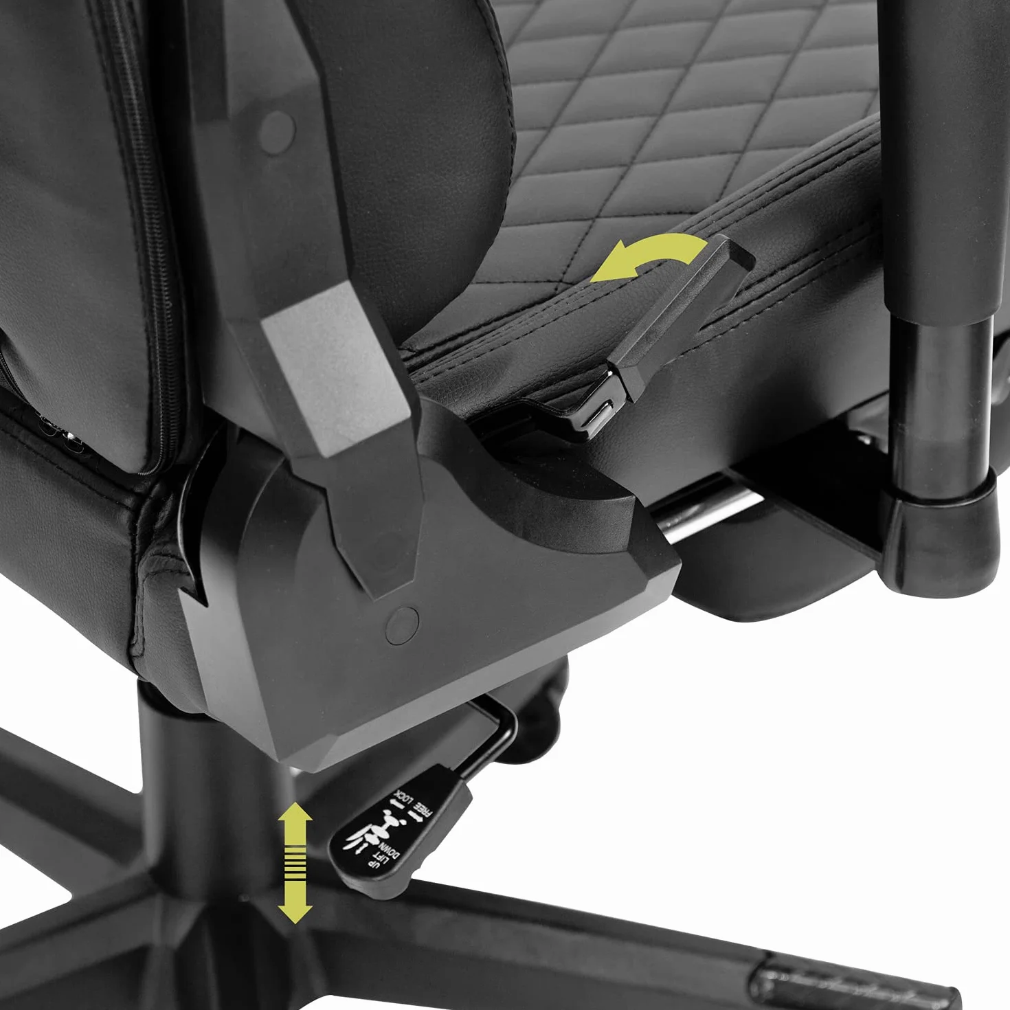 Silla Gaming de Ordenador Dark con Reposapiés y Asiento de Nylon Color Negro
