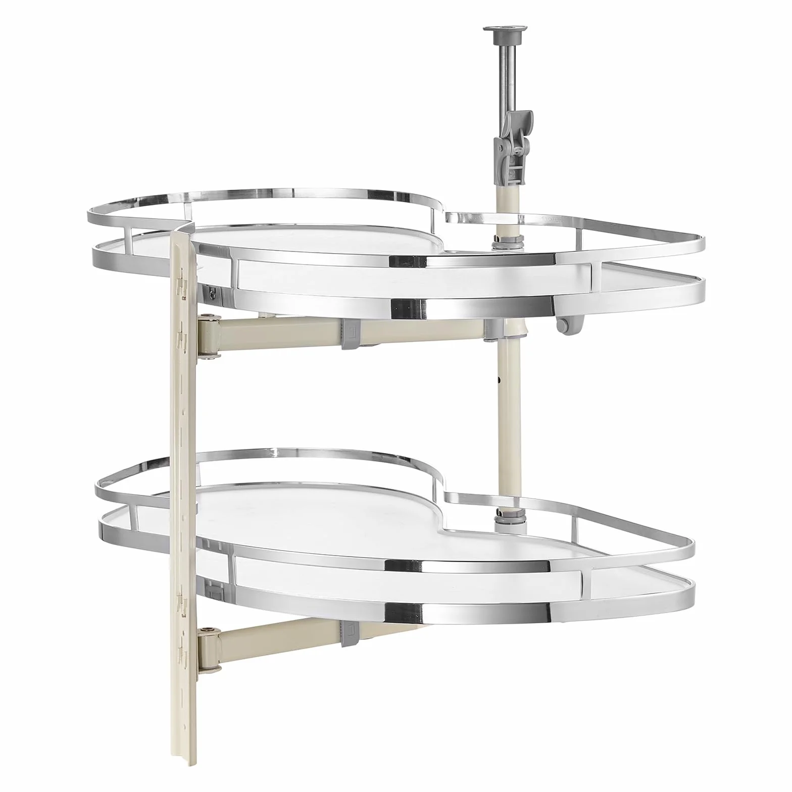 VEVOR Armario de Esquina con Bisagras Abatibles a la Izquierda, Organizador Extraíble para Armarios con Bisagra, Bandeja Abatible de 2 Niveles con Altura Ajustable, a la Izquierda, 850 x 490 x 780 mm