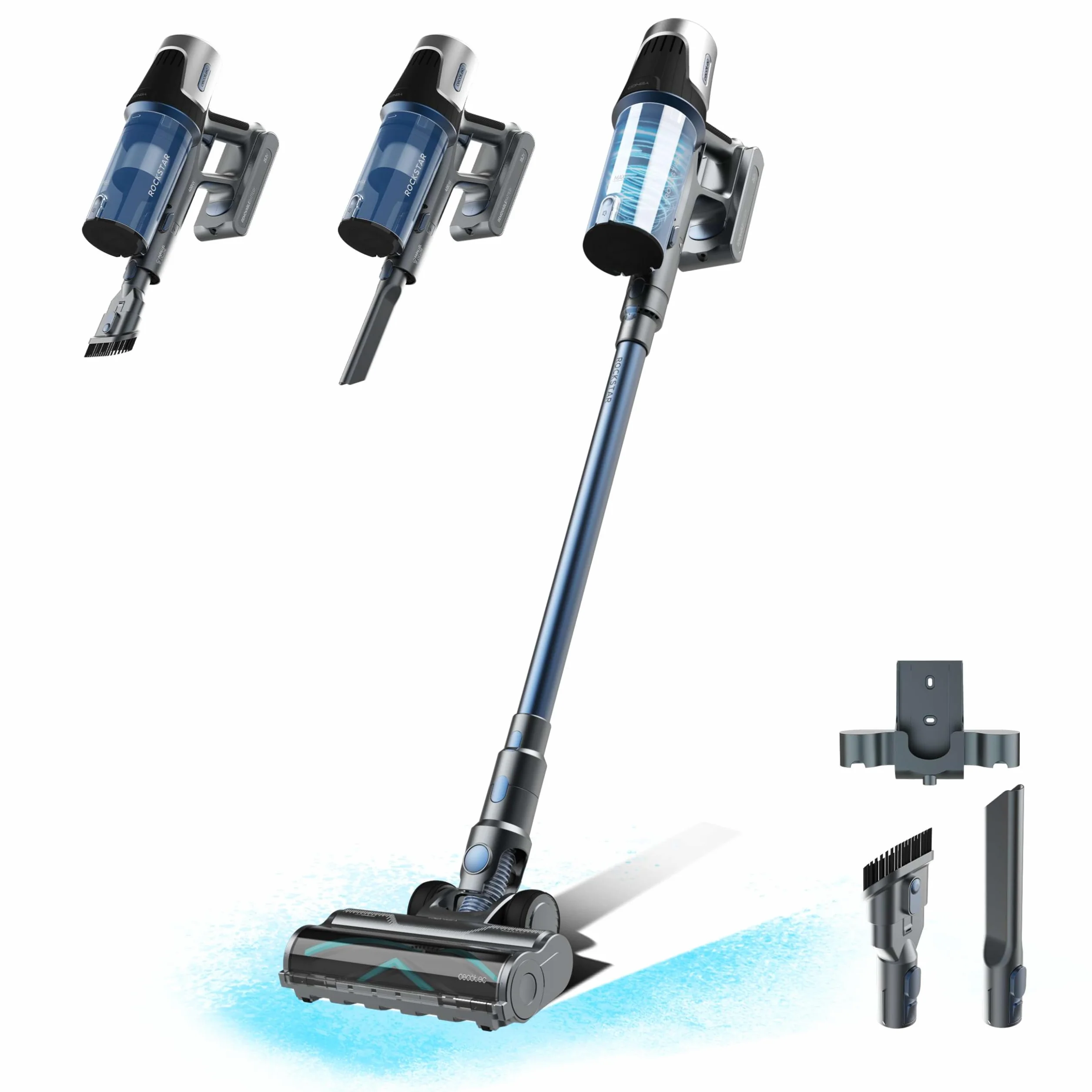 Cecotec Conga Rockstar RS50 X-Treme Aspiradora Escoba sin Cable 60kPa 400W 120AW 60mins Autonomía 130m2
