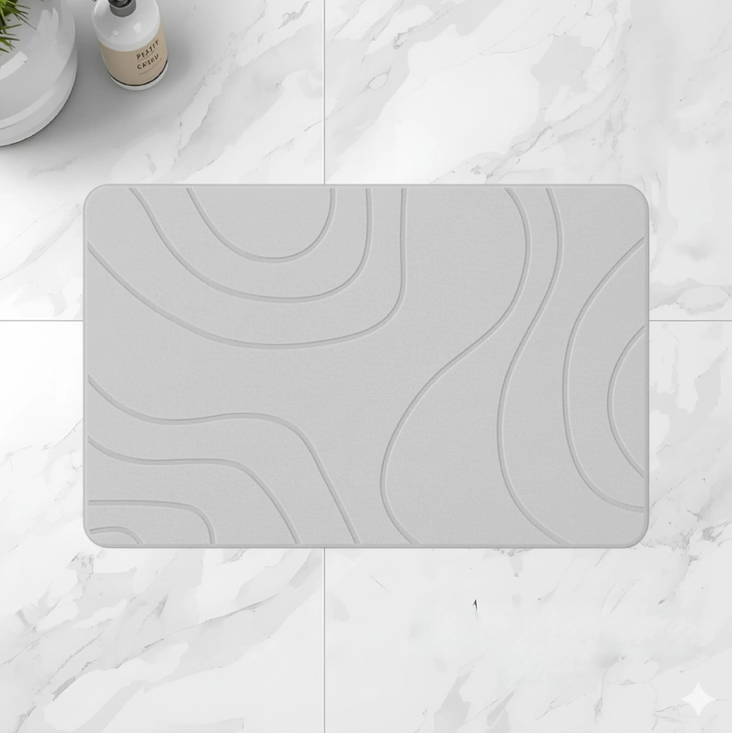 Alfombrilla de baño Antideslizante de Piedra diatomita Premium | Alfombra Absorbente de Ducha de Secado rápido, ecológica, antibacteriana