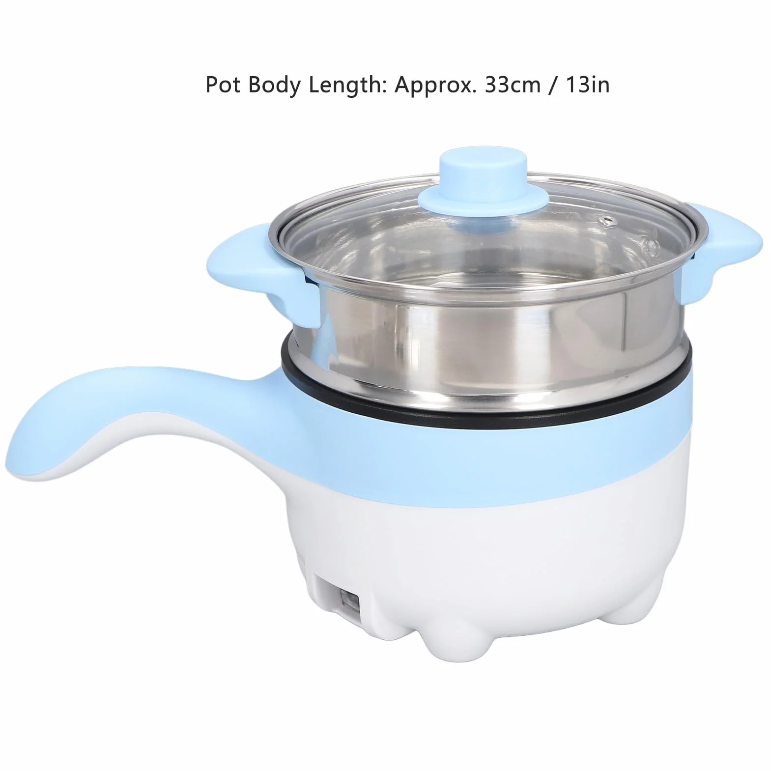 Olla de Cocina Eléctrica para Coche, Sartén Multifunción Portátil 24V 2L Acero Inoxidable para Picnic