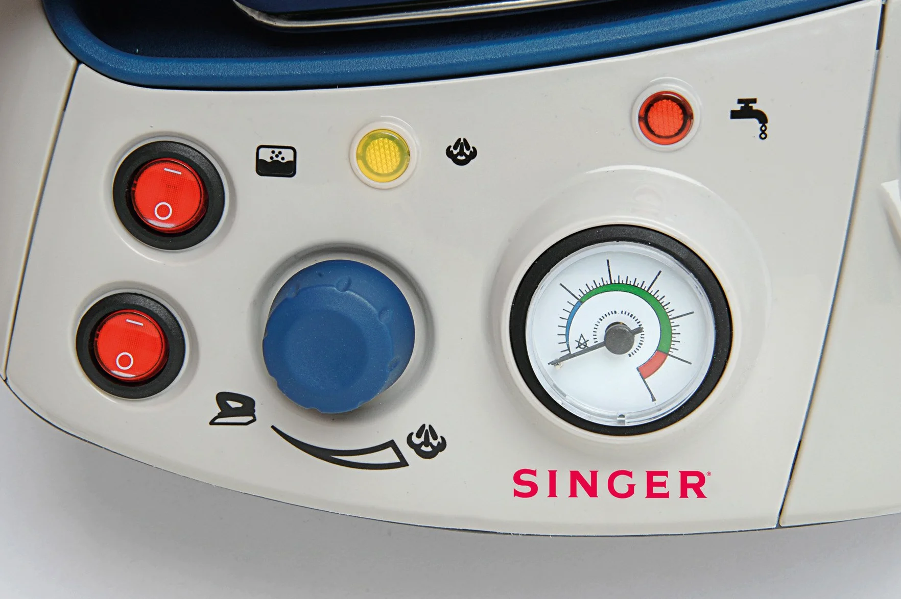 Singer SHG6201 - Centro de planchado, 2200 W, 3 bar, 1.2 l, color blanco y azul