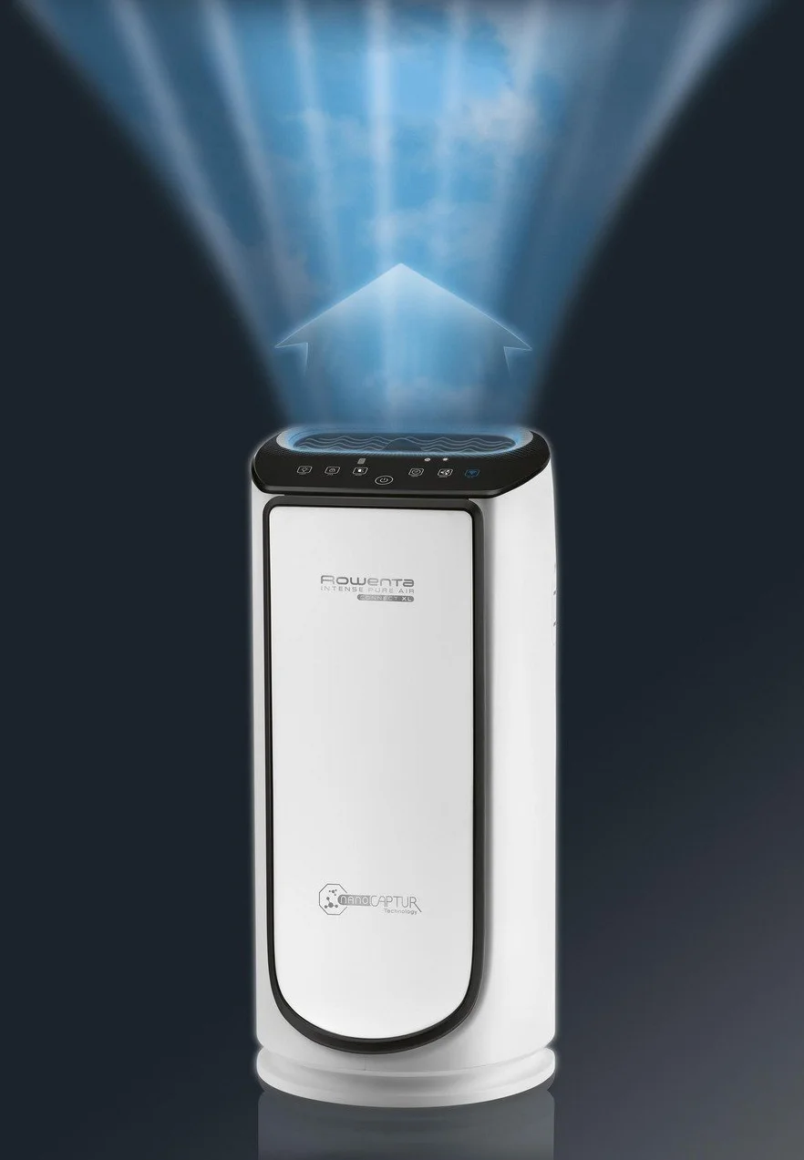 Rowenta Intense Pure Air Connect XL PU6080 - Purificador de Aire, 4 niveles de filtración hasta 140 m² con sensor de nivel de contaminación y gas de ajuste automático conectable mediante app