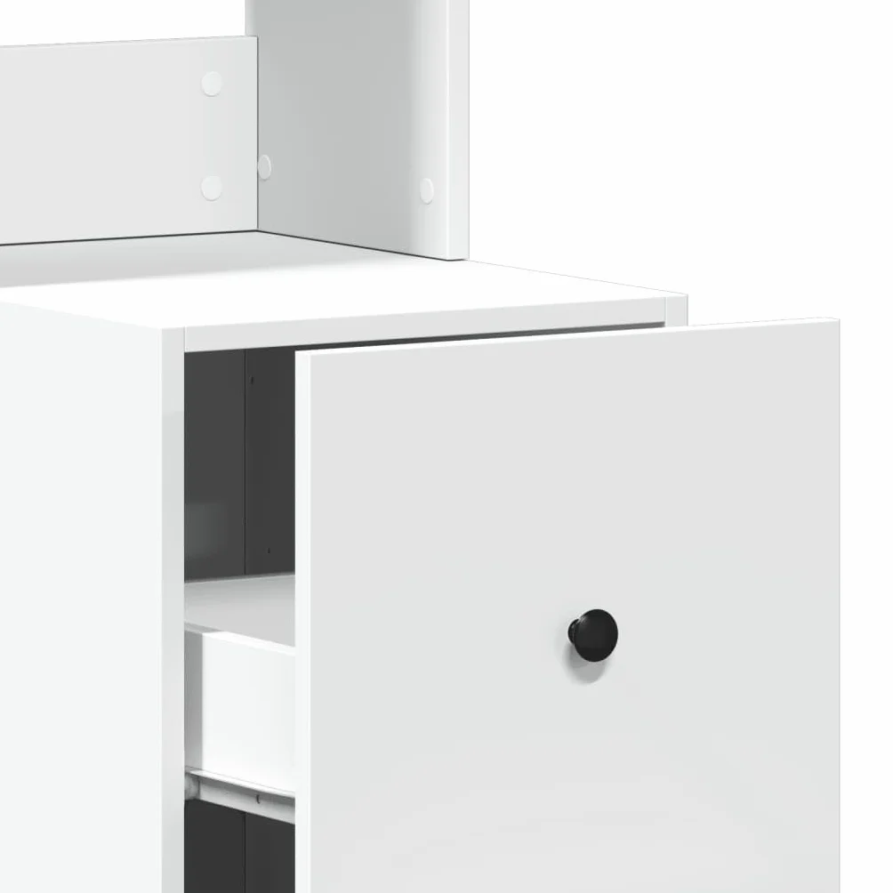 vidaXL Mueble de Cocina Madera de ingeniería Blanco 35x50x180 cm, Armario de Cocina, Armario con cajón, Armario de almacenaje de Cocina