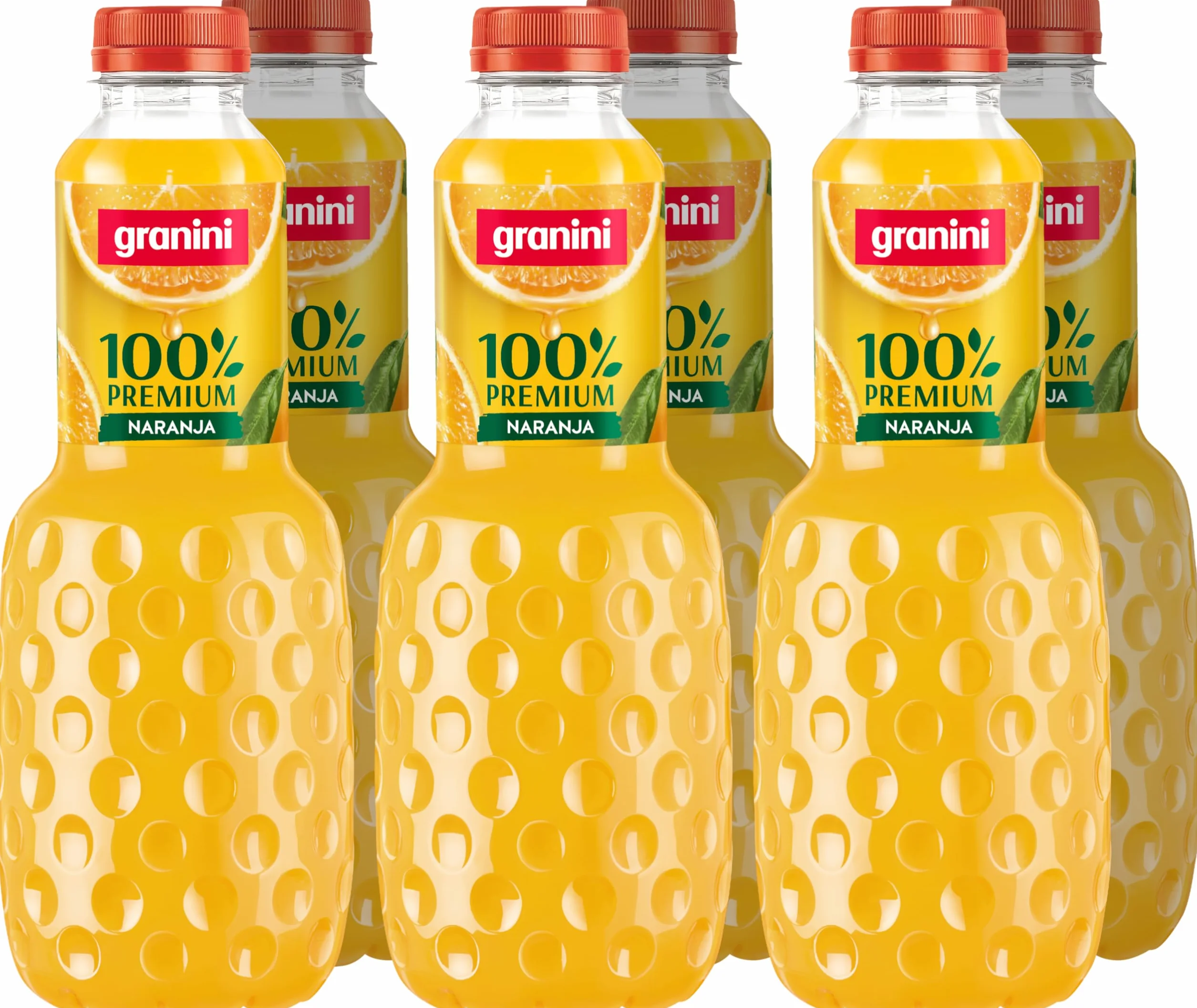 Granini Premium 100% Zumo de Naranja con Pulpa, 6 x 1L