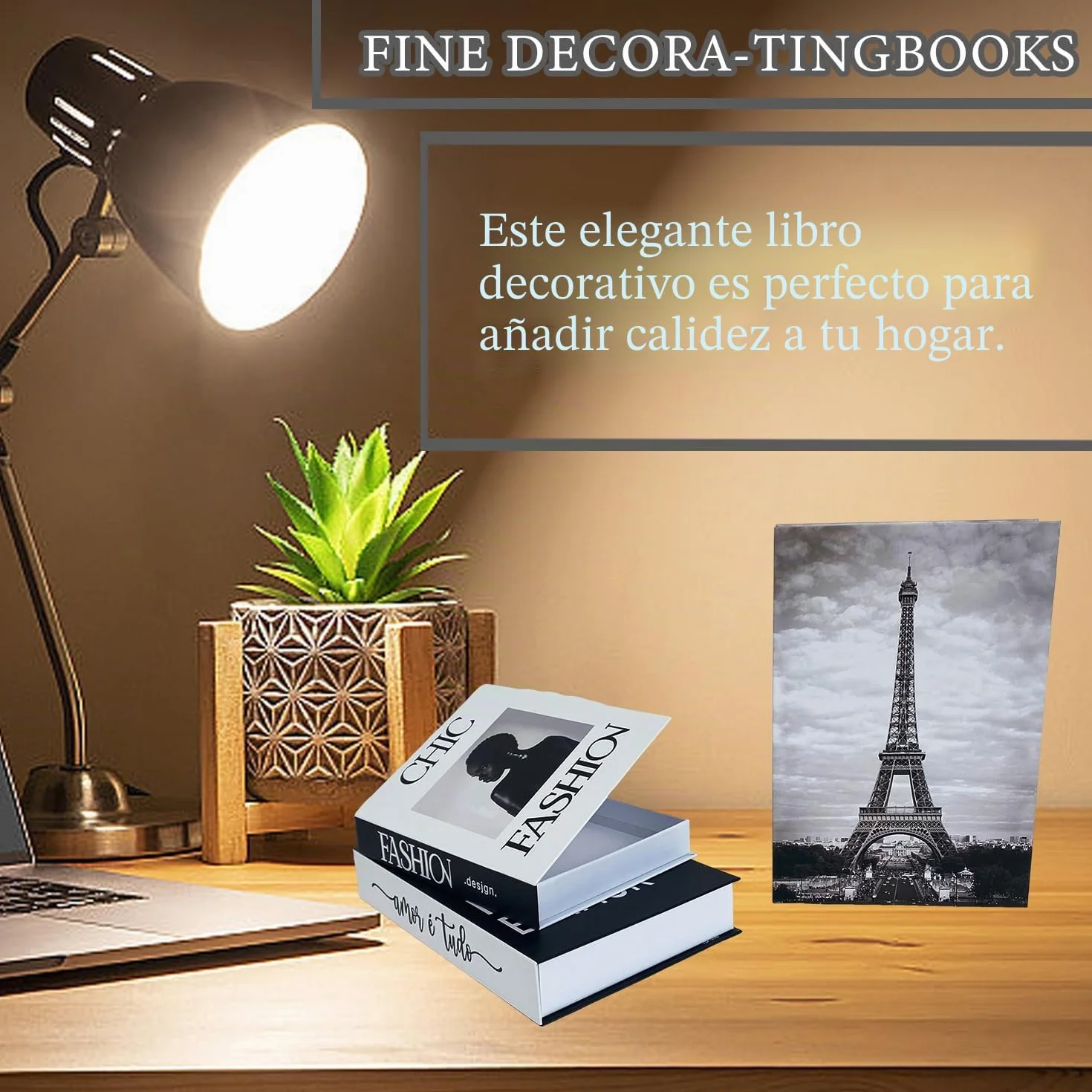 3 Piezas Libros Decorativos Moda Libro Caja Decoracion Apilados Falsos de Interiores Moderno Nido Caja Libros Decorativos Falsos para Decoración (3 Piezas C)