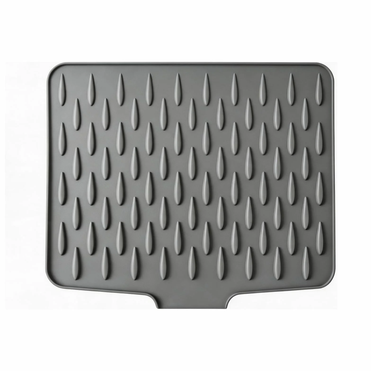 Alfombrilla Escurreplatos de Silicona, Escurridor Plegable con Salida de Drenaje, Antideslizante y Resistente al Calor, para Fregadero, Encimera, Cocina y Baño (Gris)