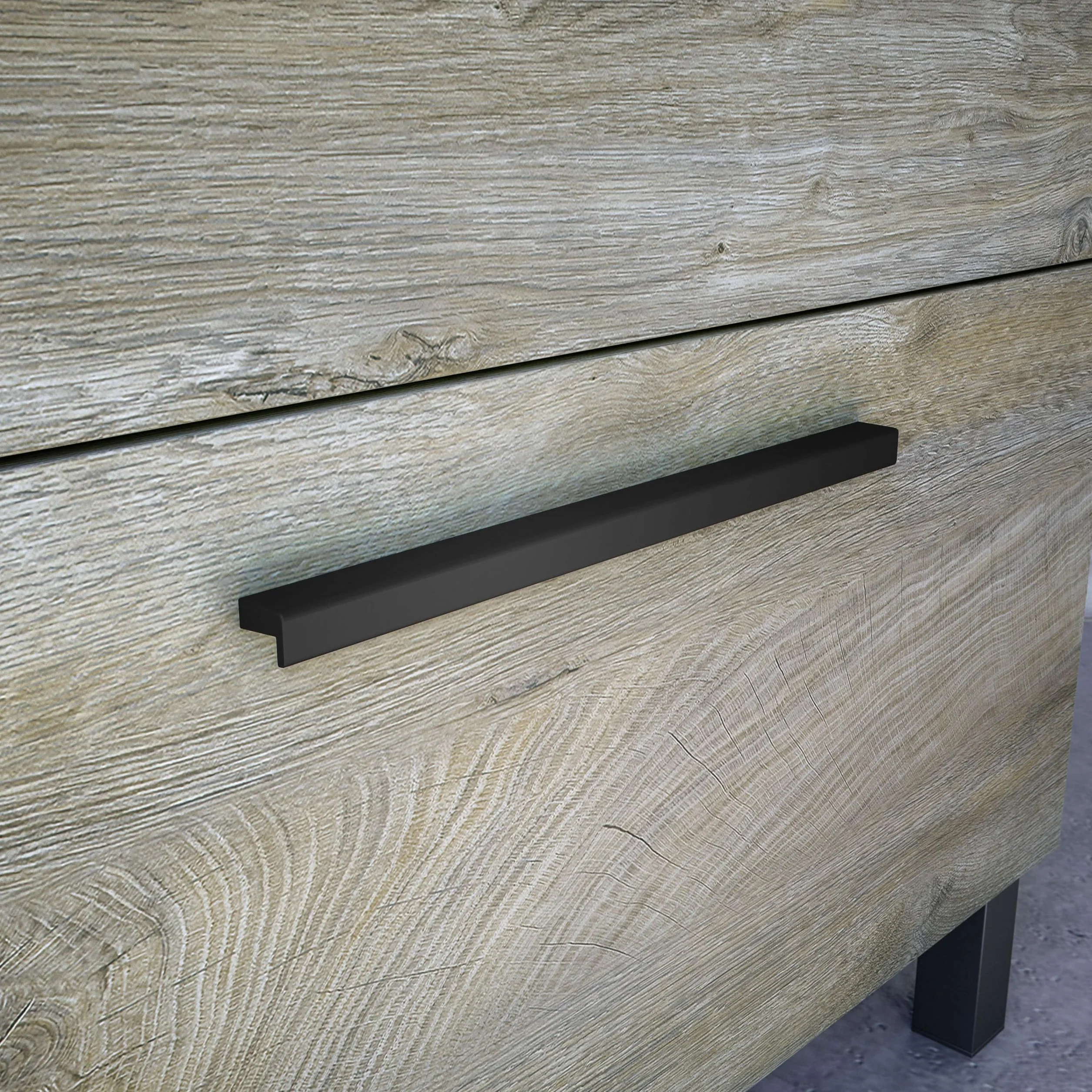 ARKITMOBEL Mueble de Baño Athena con 3 Cajones y Espejo, Módulo de Lavabo con Patas, Color Roble Alaska, Medidas: 80x86x45 cm (Lavabo No Incluido)