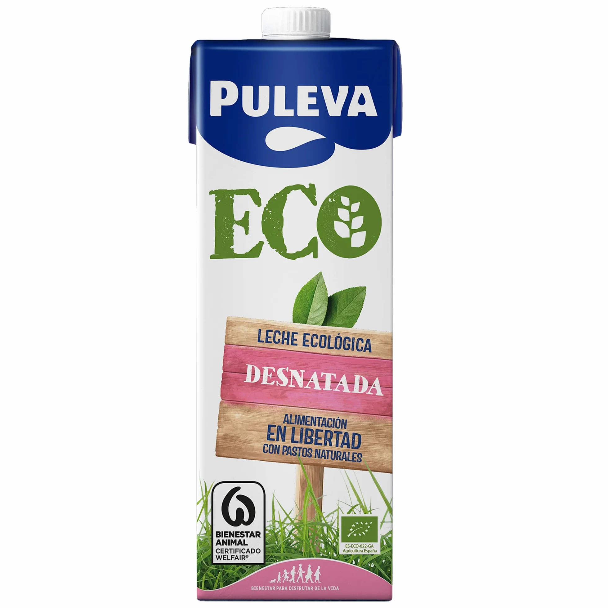 Puleva Leche ecológica Desnatada ECO brik 1L Caja 6 litros