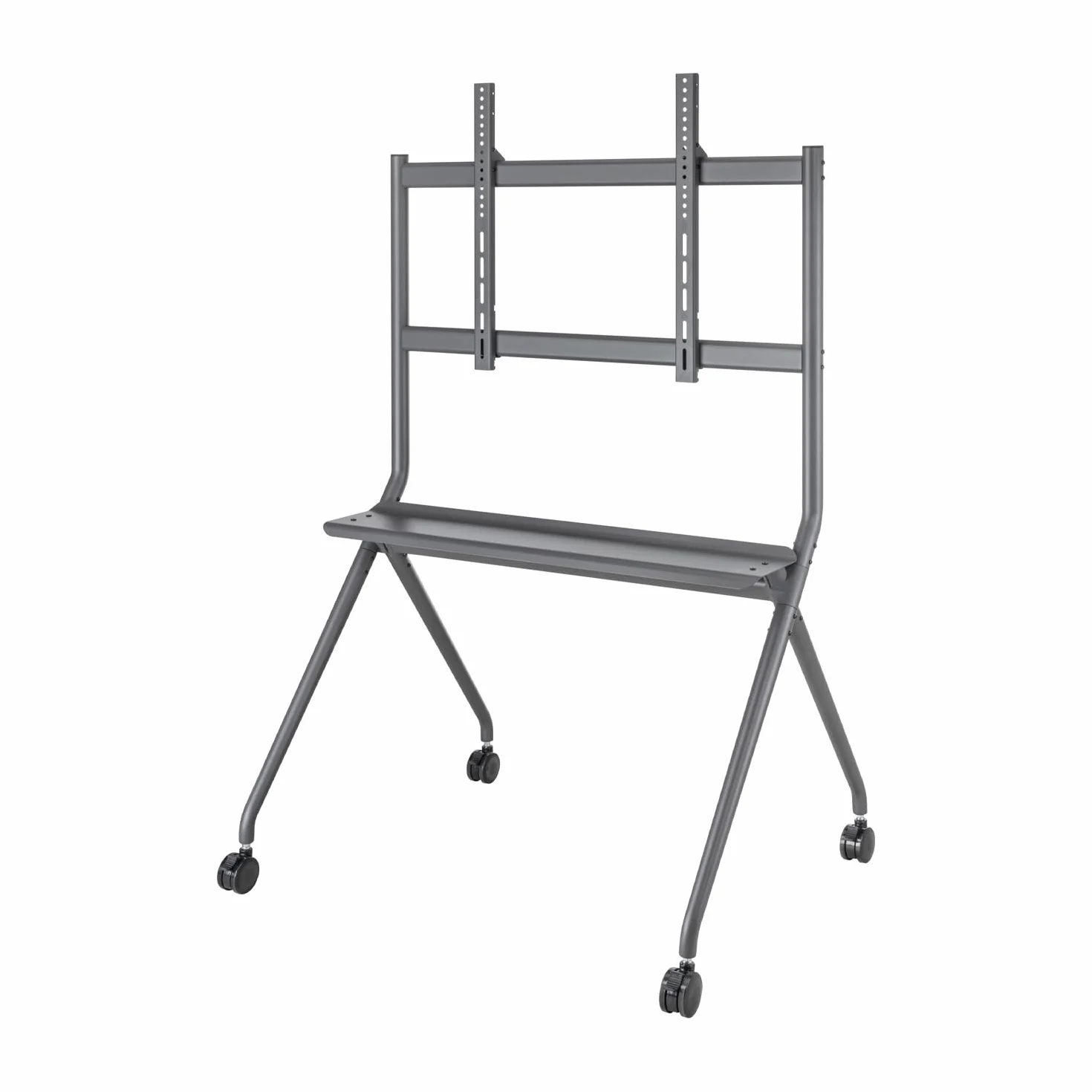 Aisens FT86FE-143 Soporte de Suelo Pro con Bandeja para TV hasta 120kg 50-86 Negro