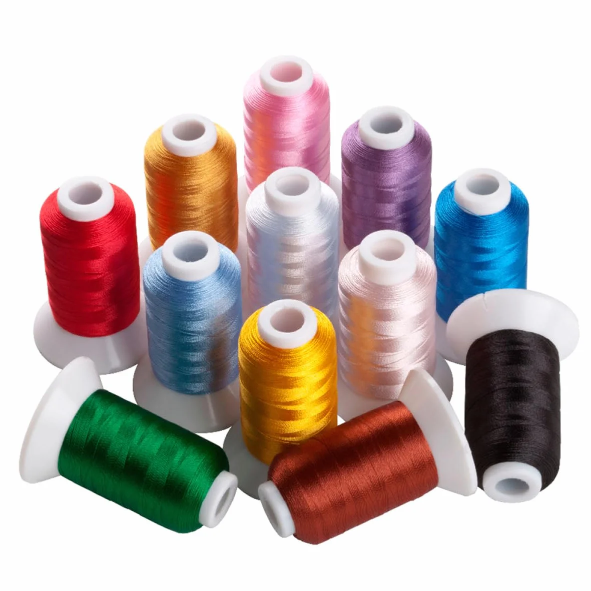 Hilo de Bordar de Poliéster 120d/2 1 Juego, 500m, 4 Colores | Punto de Cruz y Tejido, Uso en Borlas y Tienda, Pensado para Niños y Peques Color Aleatorio