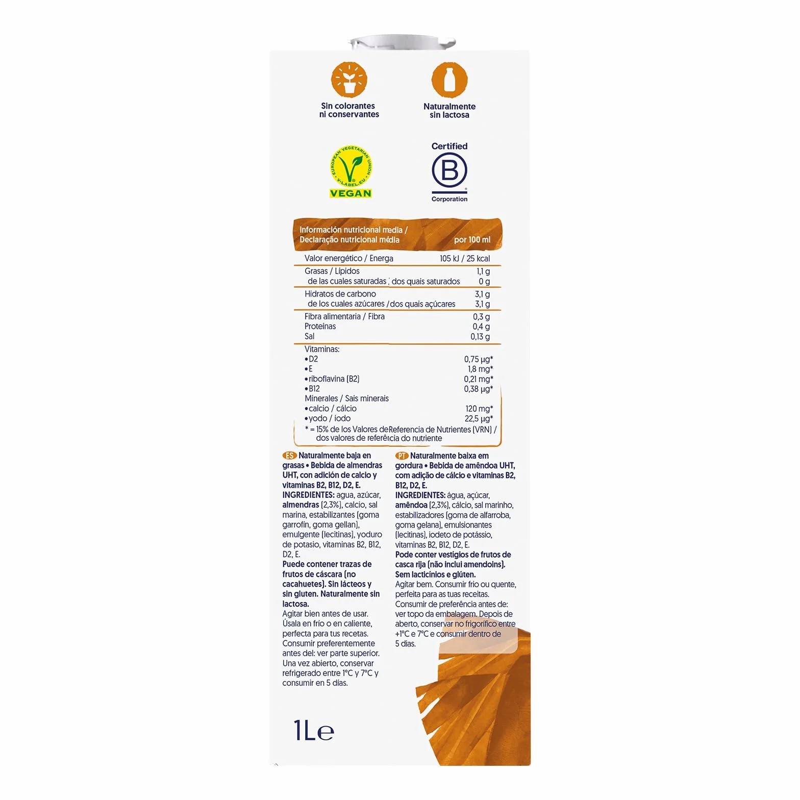 Alpro Bebida Vegetal de Almendras Pack 6 x 1L