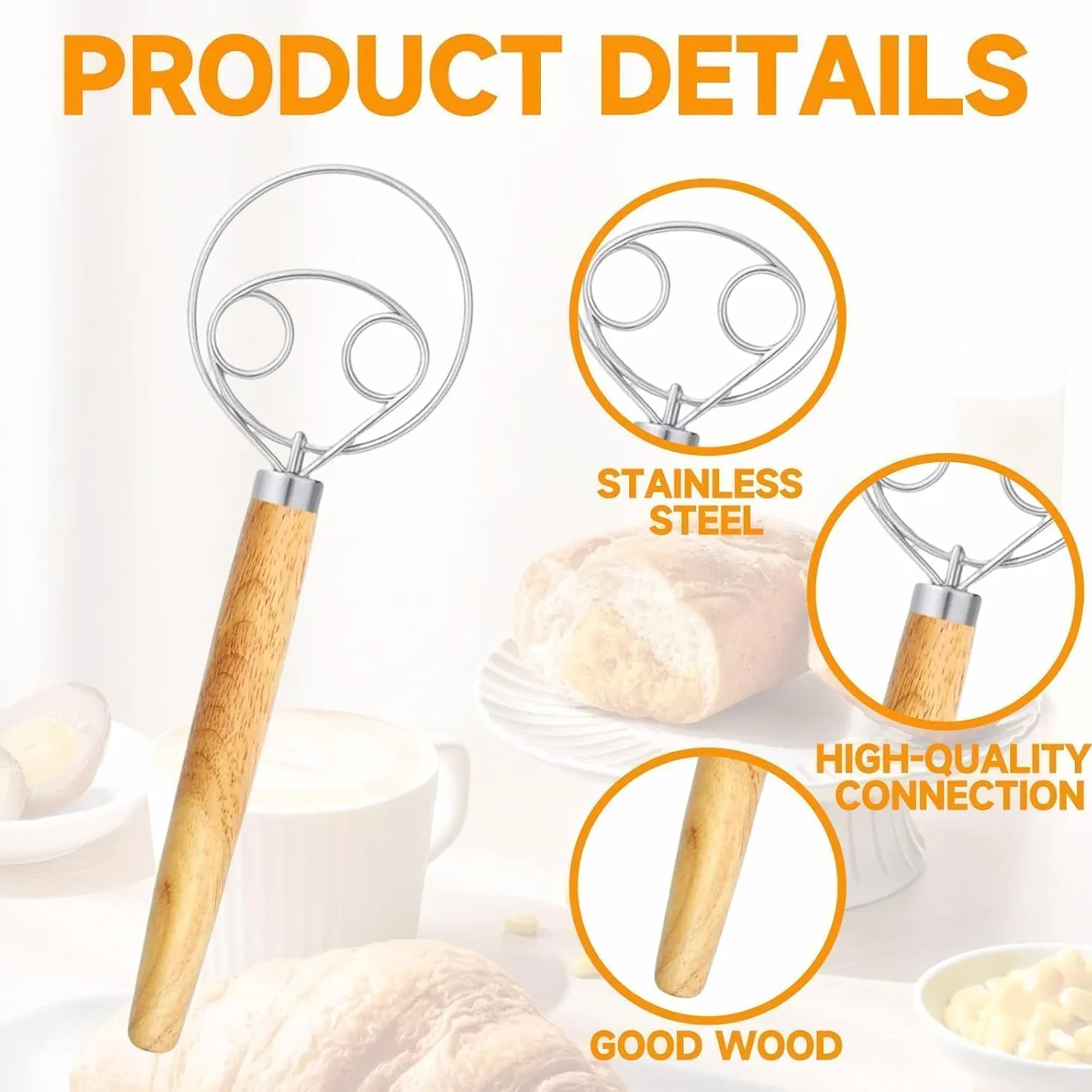 Accesorios para masa madre: cuchillo de panadero (5 piezas), cuchilla para pan, raspador de masa, herramienta para cortar pan (2 piezas), batidor danés con 5 cuchillas de panadero y funda protectora d