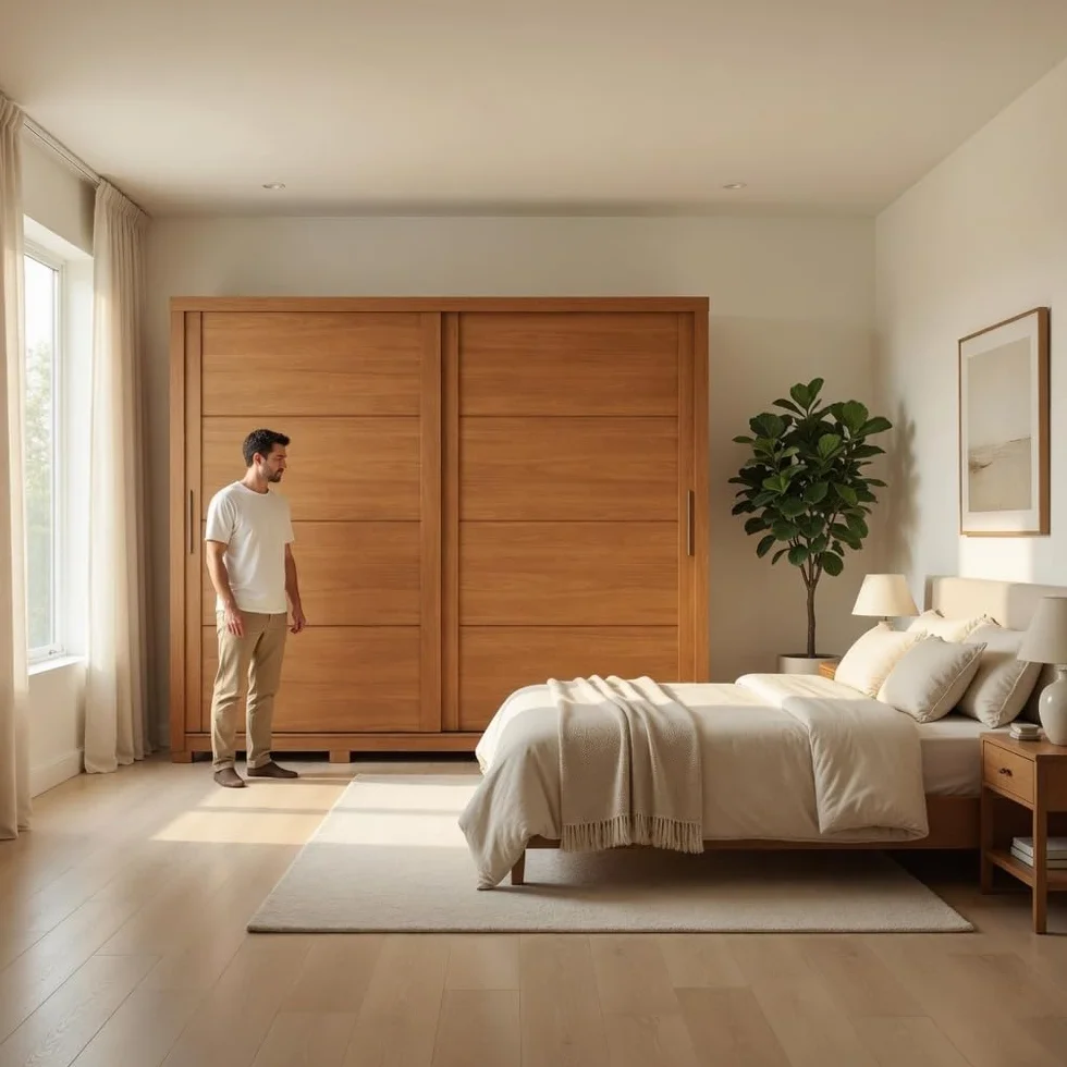 Armario Puertas Correderas Genius - Natural Roble Canela