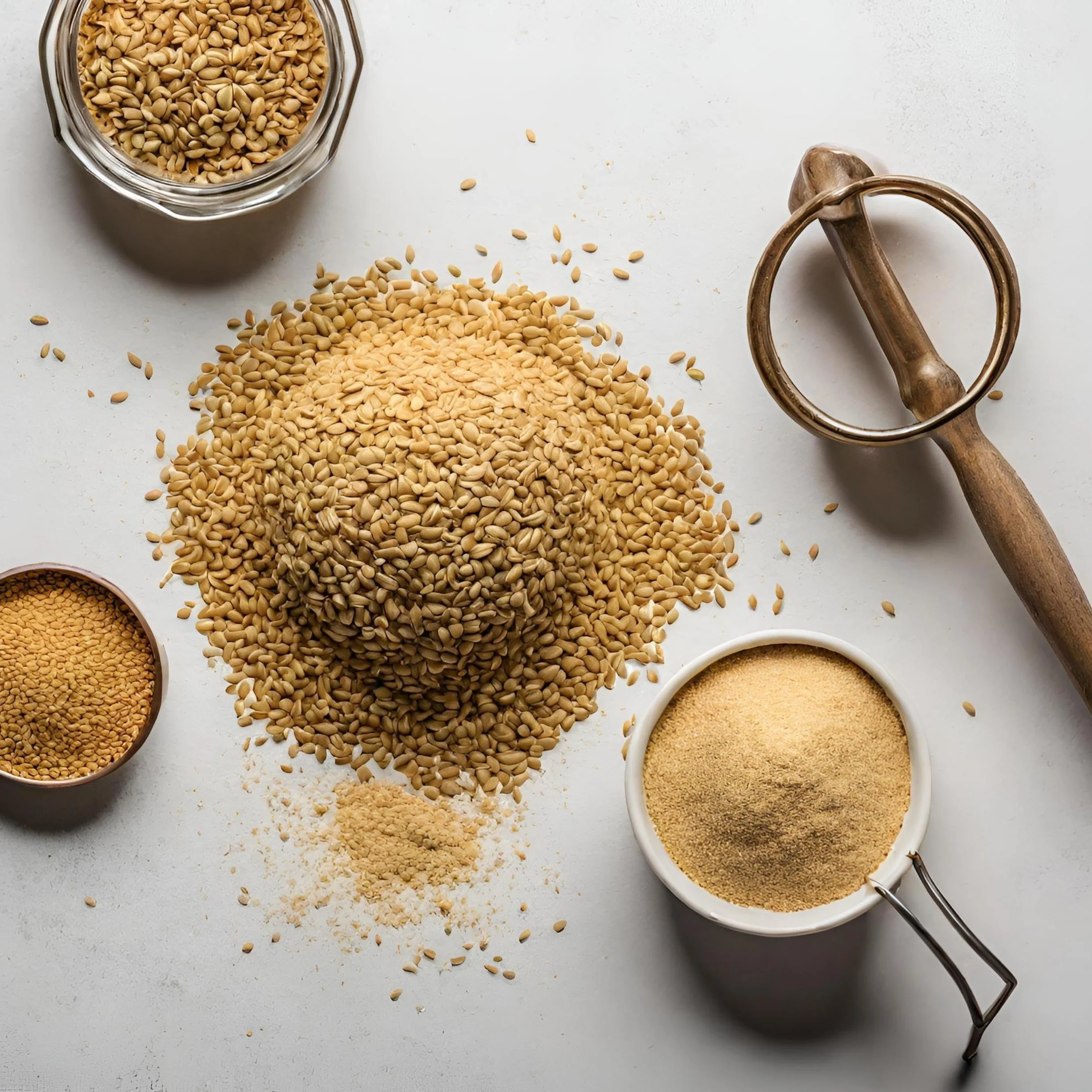 Harina de Lino Orgánica 500g Dalia - Semillas de Lino Dorado Molido, Bajo en Carbohidratos, Rica en Omega 3 y Fibra, Vegano y sin Gluten, 35% Proteína