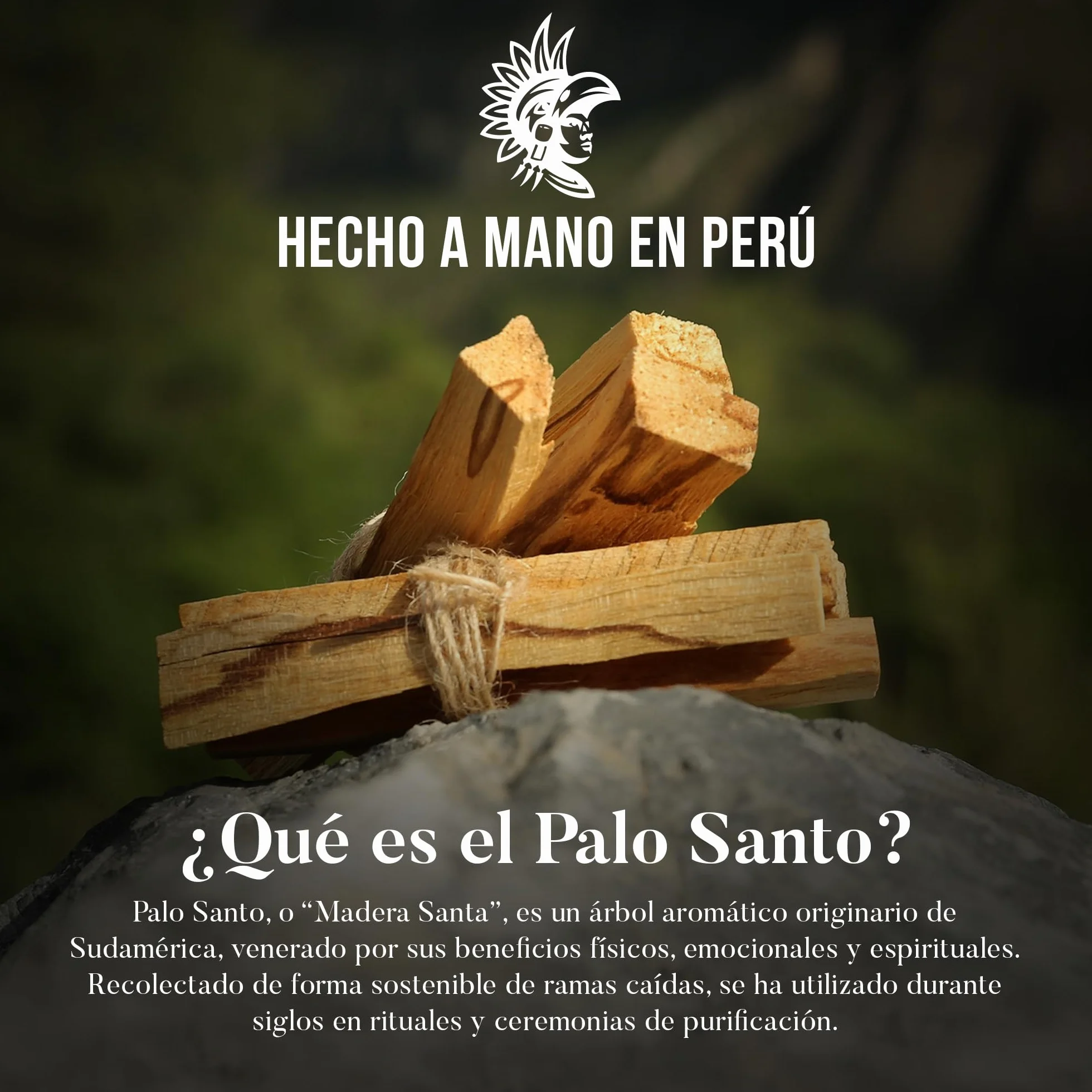PORTENTUM Palo Santo Natural XL 100 gr Origen Perú Madera Sagrada do Quemar