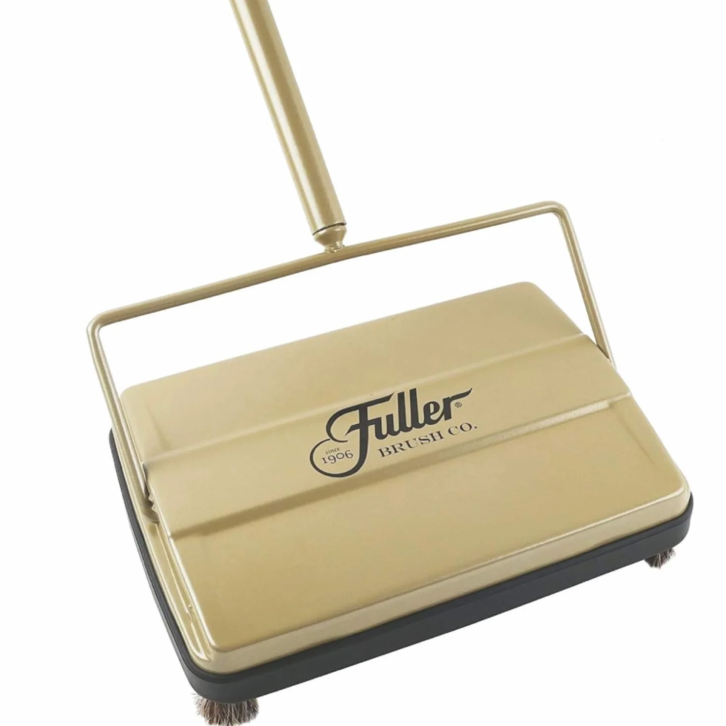 Fuller Brush Barredora electrostática para alfombras y Pisos con Rotor de Goma Adicional, 9 Pulgadas, Color Dorado Rico