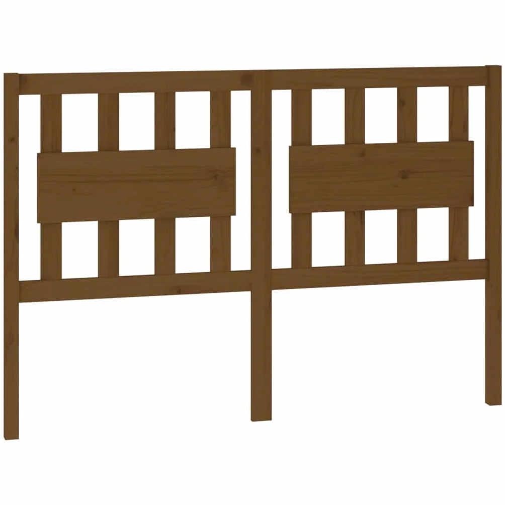Cabecero marrón miel 125,5 x 4 x 100 cm madera maciza de pino - cabecero de cama rústico para dormitorios y habitaciones de invitados - Respaldo cómodo para marcos de cama a juego