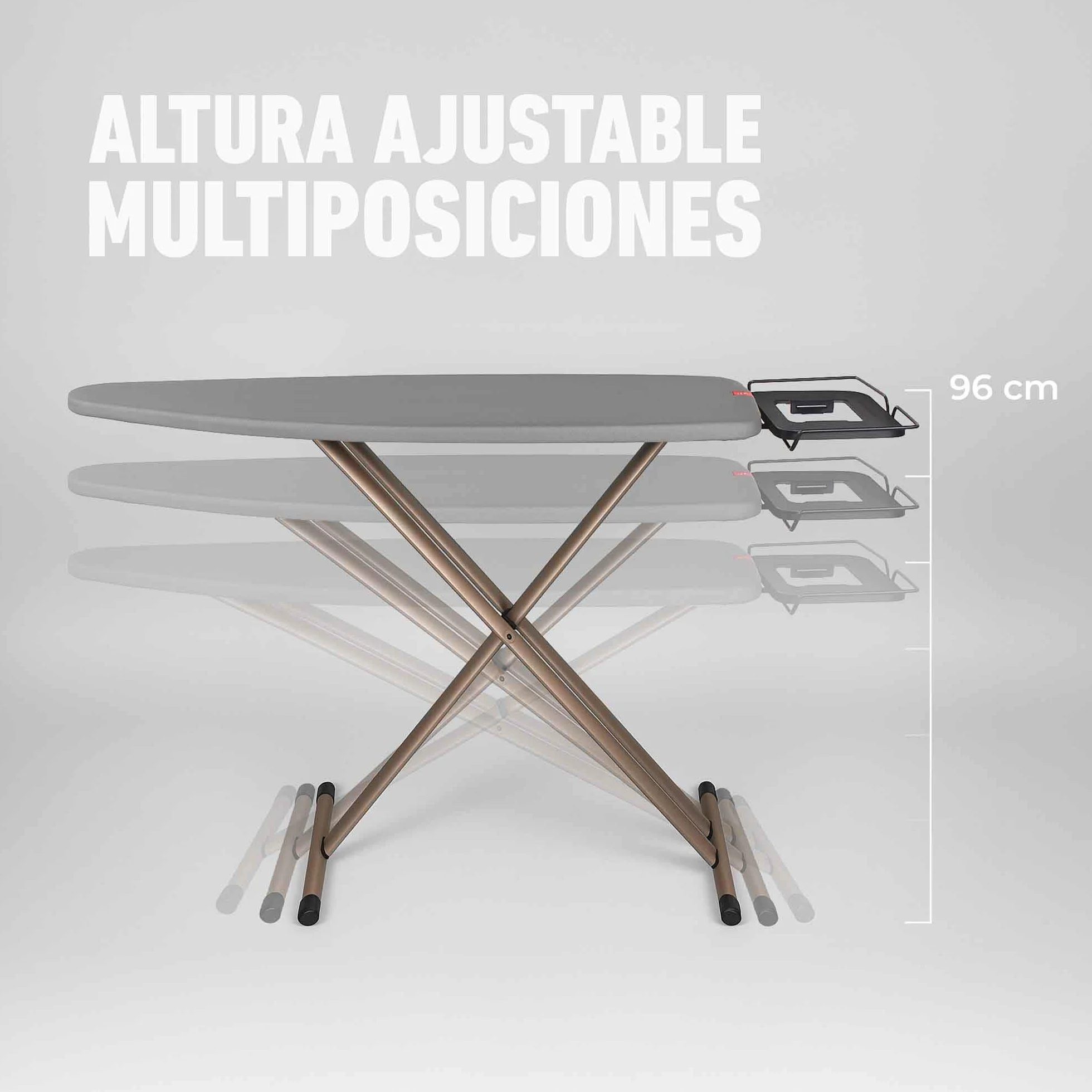 JATA HOGAR HPLA8242 - Tabla de Planchar. Tabla de Planchar Plegable. Altura Regulable. Gran Superficie: 130 x 47 cm. Gran Estabilidad. Funda 100% Algodón. Ligera. para planchas y centros de Planchado
