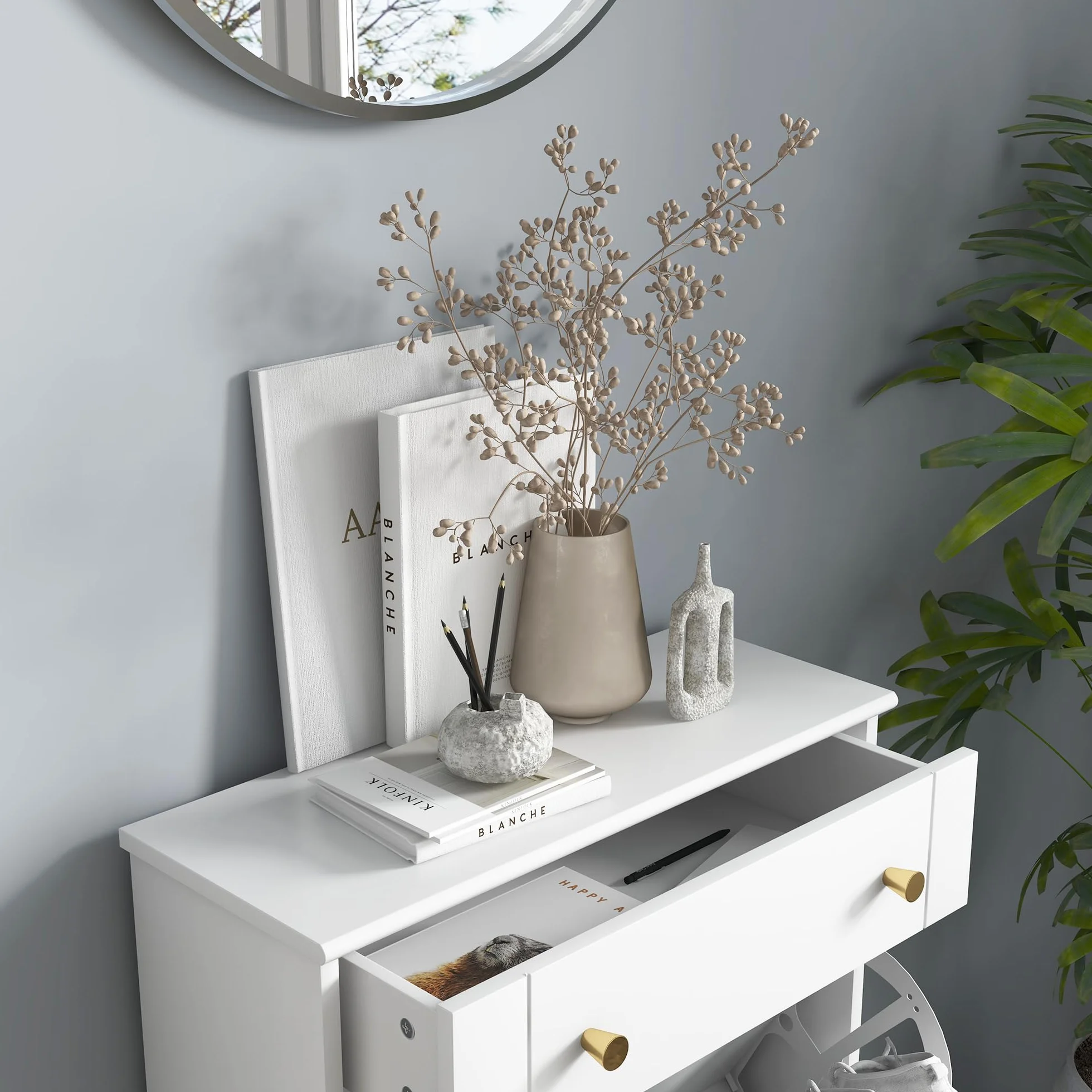 HOMCOM Mueble Zapatero Estrecho Zapatero Entrada Recibidor con 2 Cajones Abatibles y 1 Cajón Extraíble para 8 Pares de Zapatos para Pasillo 60x23,5x98,5 cm Blanco