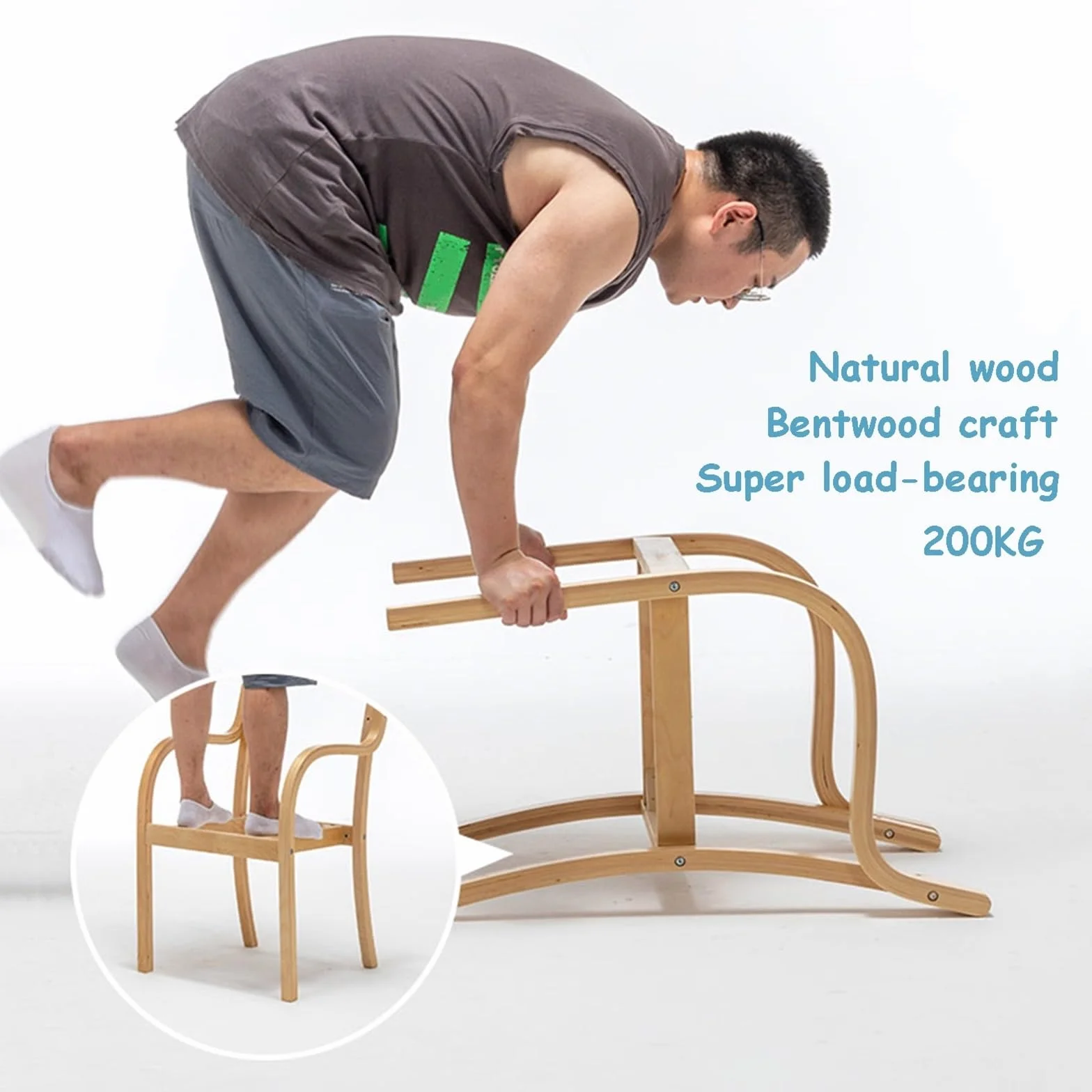 Sillas de Comedor de Madera Maciza con Brazos Silla de Cocina Tapizada Sillón de Sala de Estar con Respaldo Moderno Oficina Ocio Salón Recepción Café Sillas Accent Reposabrazos Carga Máxima 150kg