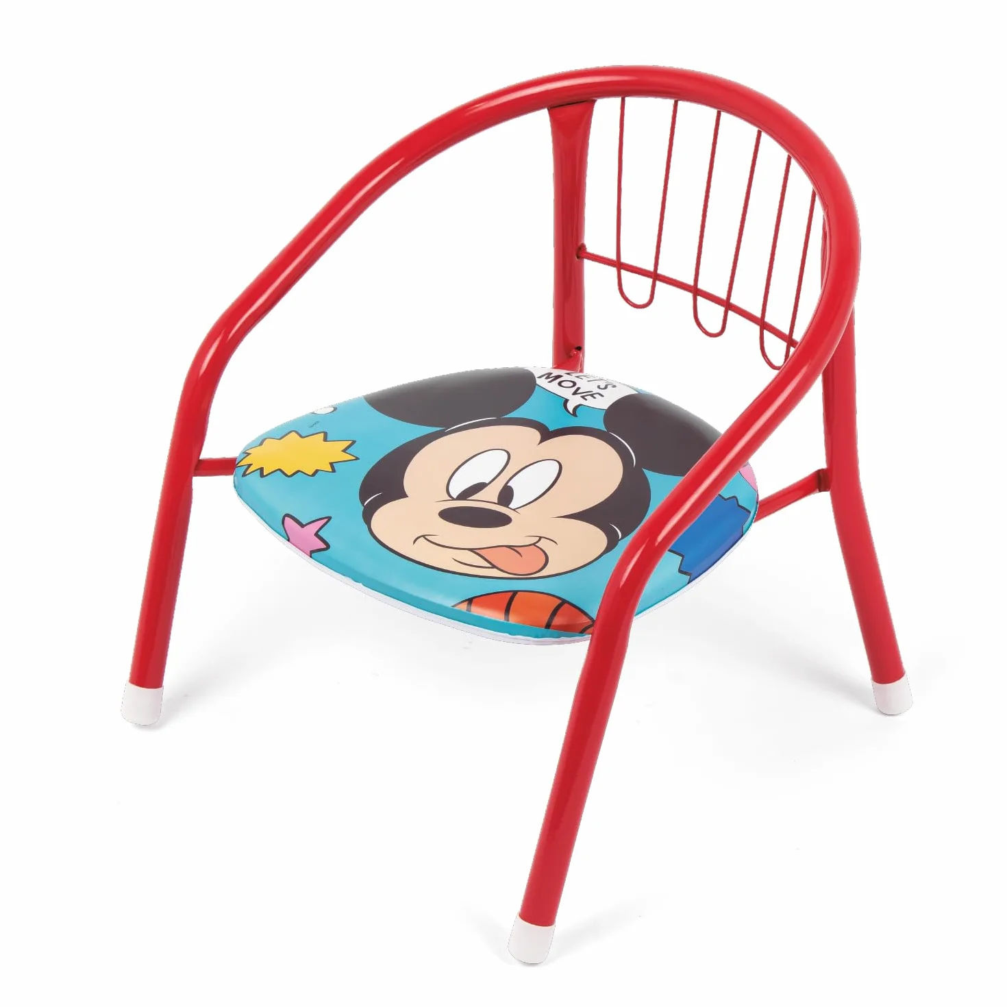 ARDITEX Silla Infantil Mickey Mouse Disney, Silla Metal 35,5 x 30 x 33,5 cm Roja